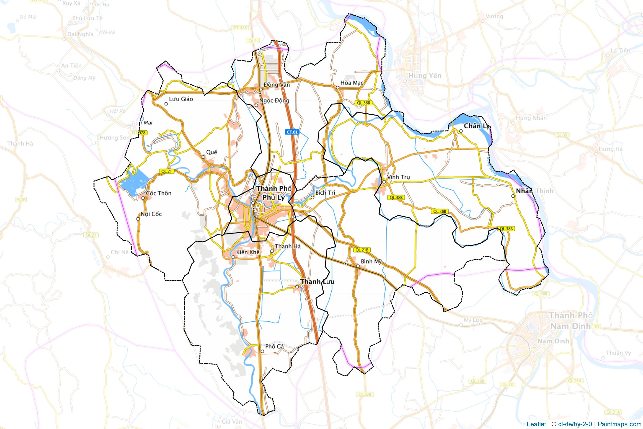 Ha Nam (Vietnam) Map Cropping Samples-1