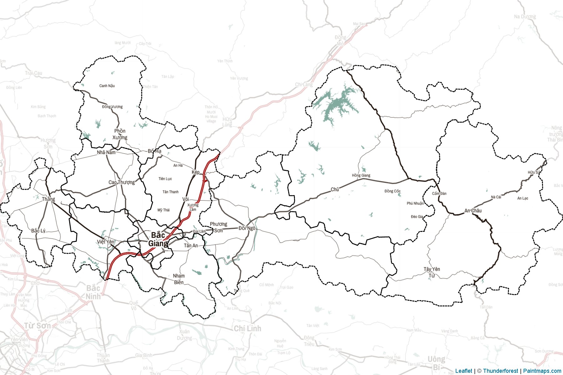 Bắc Giang (Vietnam) Haritası Örnekleri-2