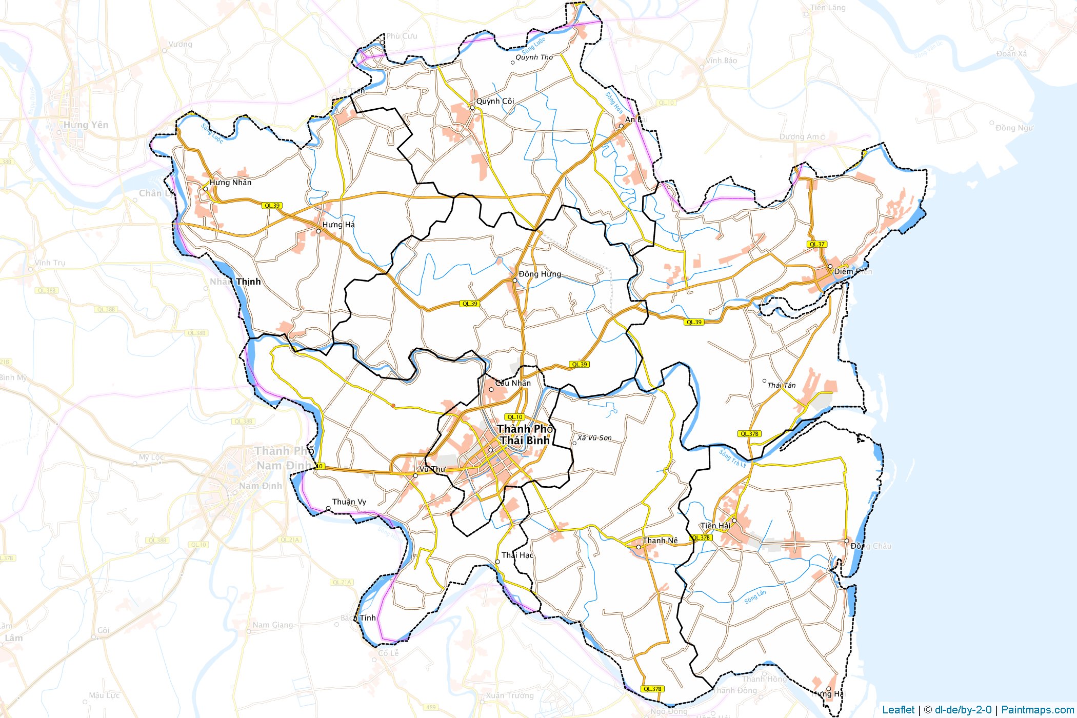 Thai Binh (Vietnam) Map Cropping Samples-1