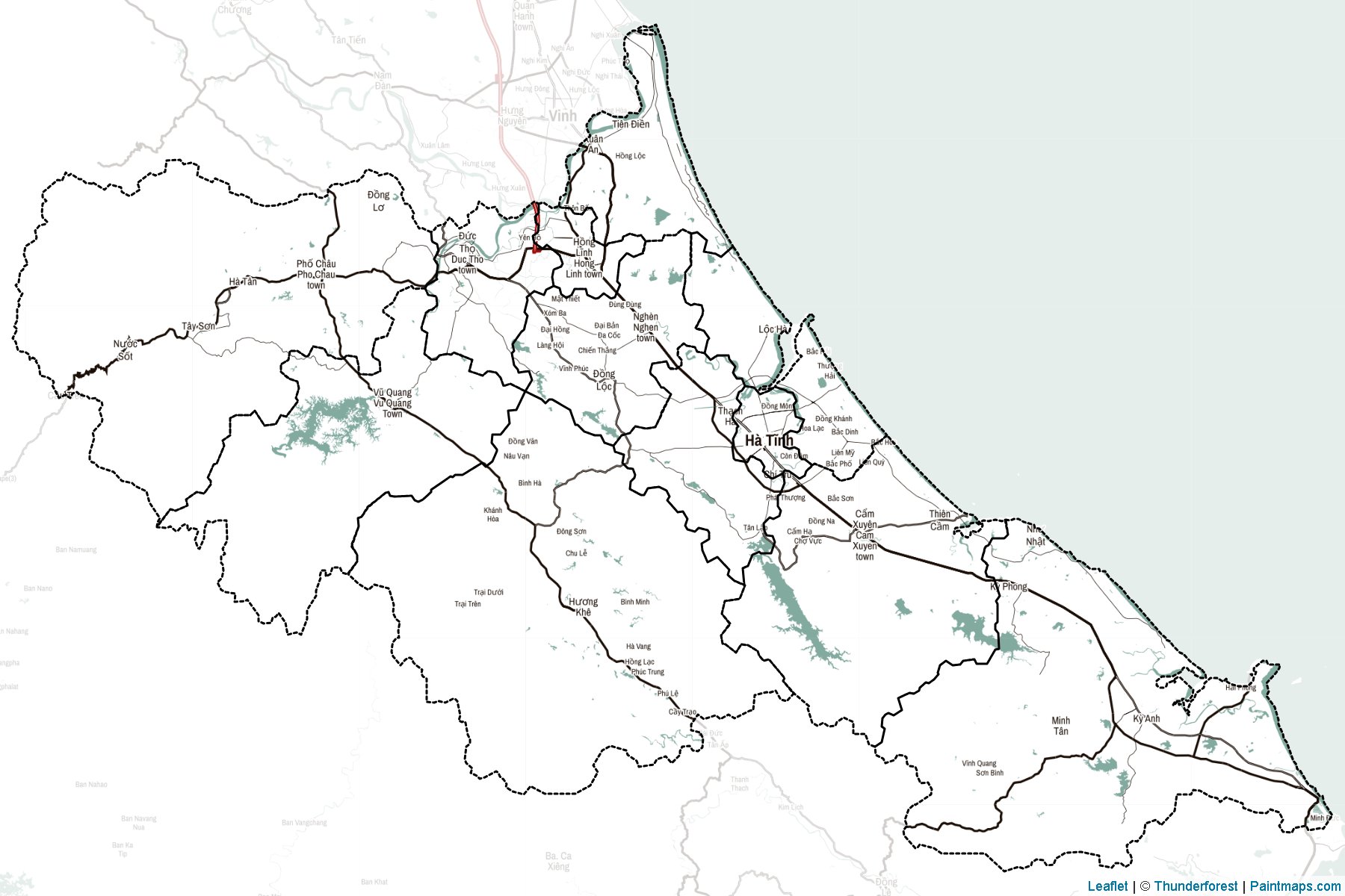 Ha Tinh (Vietnam) Map Cropping Samples-2