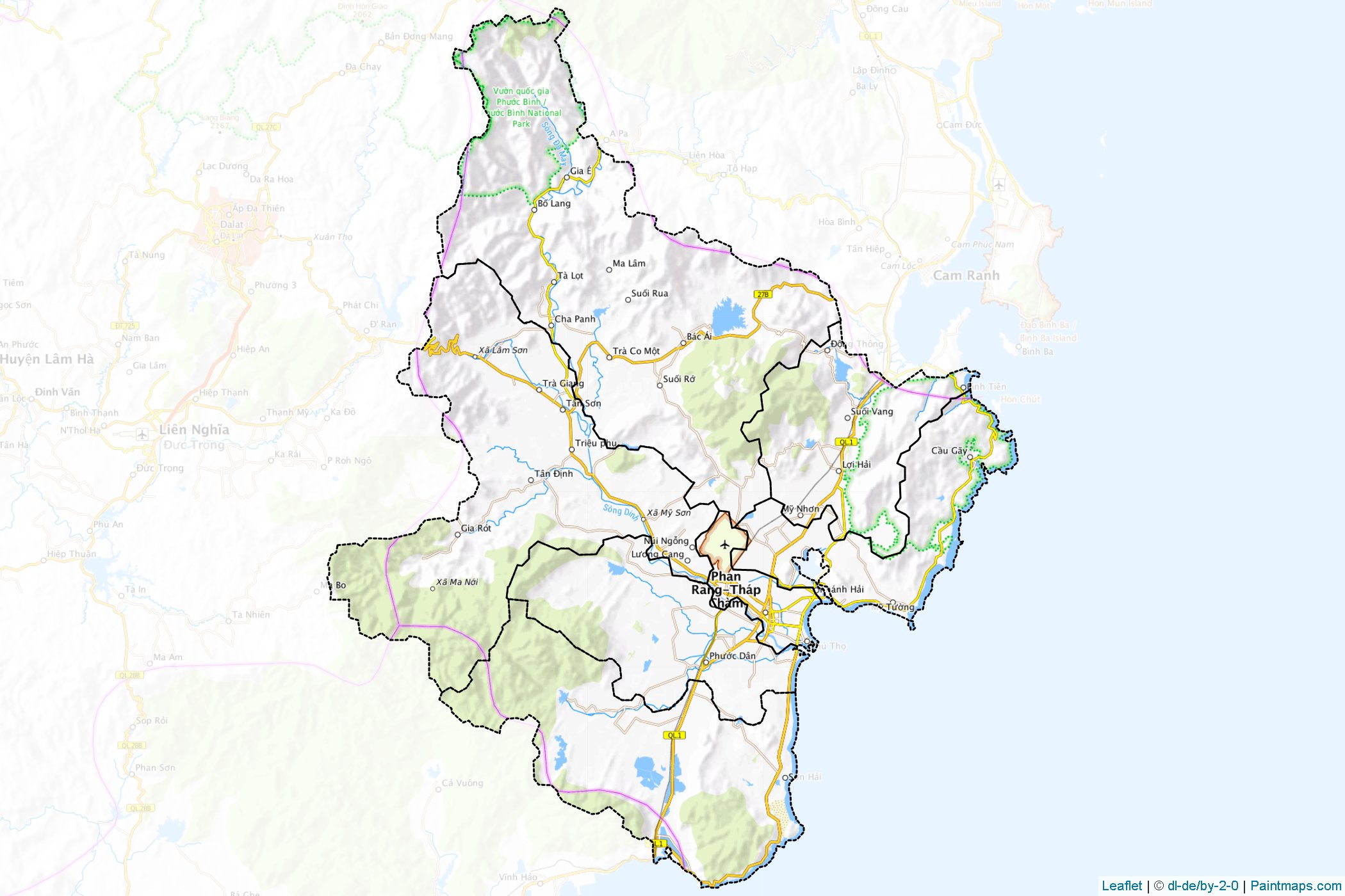 Ninh Thuan (Vietnam) Map Cropping Samples-1