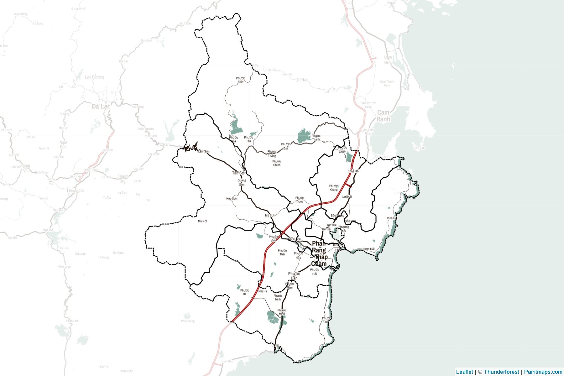 Ninh Thuan (Vietnam) Map Cropping Samples-2