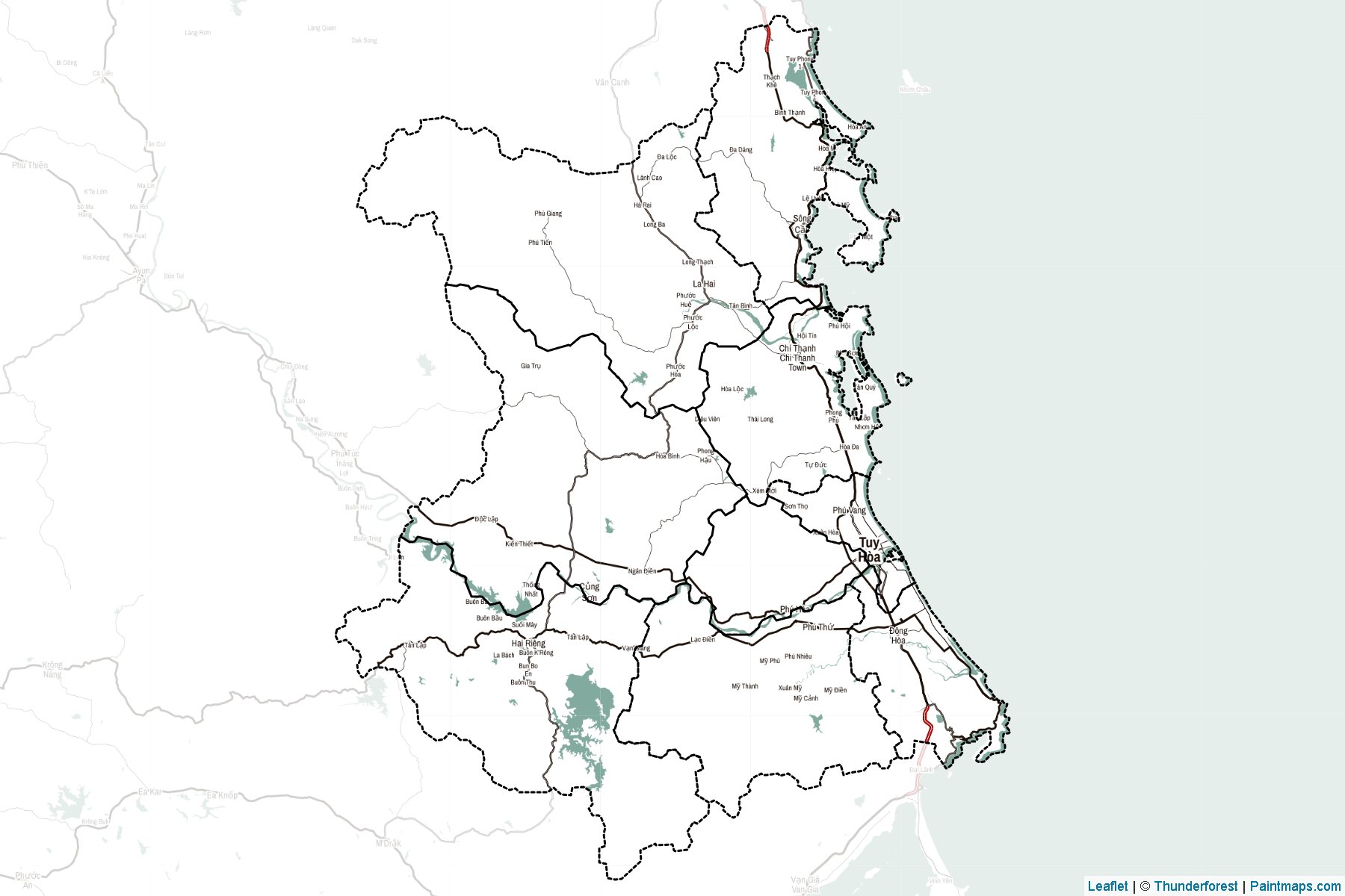 Phu Yen (Vietnam) Map Cropping Samples-2