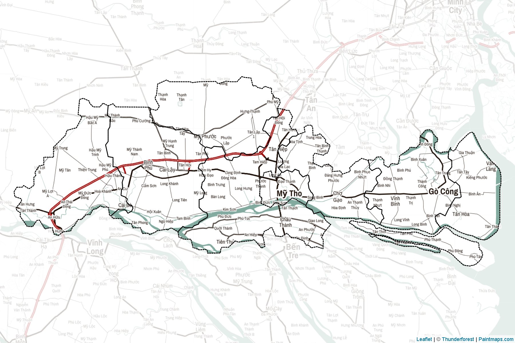 Tien Giang (Vietnam) Map Cropping Samples-2