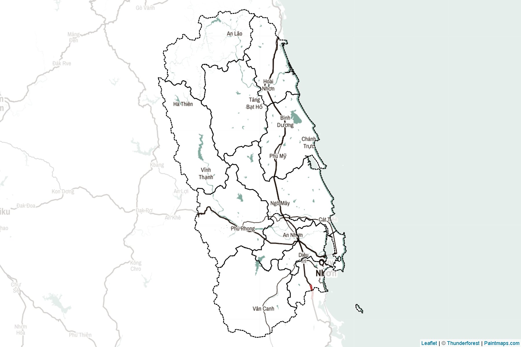 Binh Dinh (Vietnam) Map Cropping Samples-2