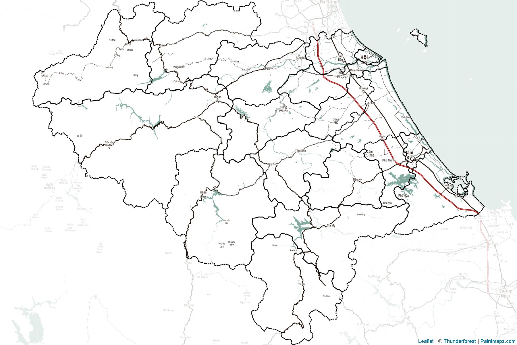 Muestras de recorte de mapas Quàng Nam (Vietnam)-2