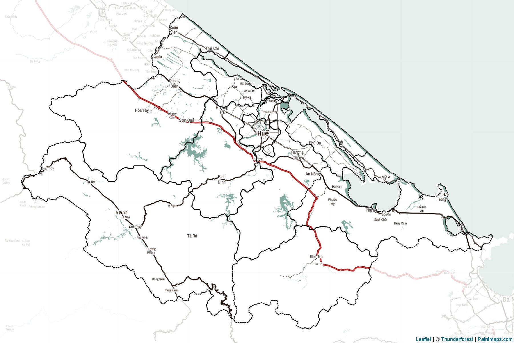 Muestras de recorte de mapas Thừa Thiên - Huế (Vietnam)-2