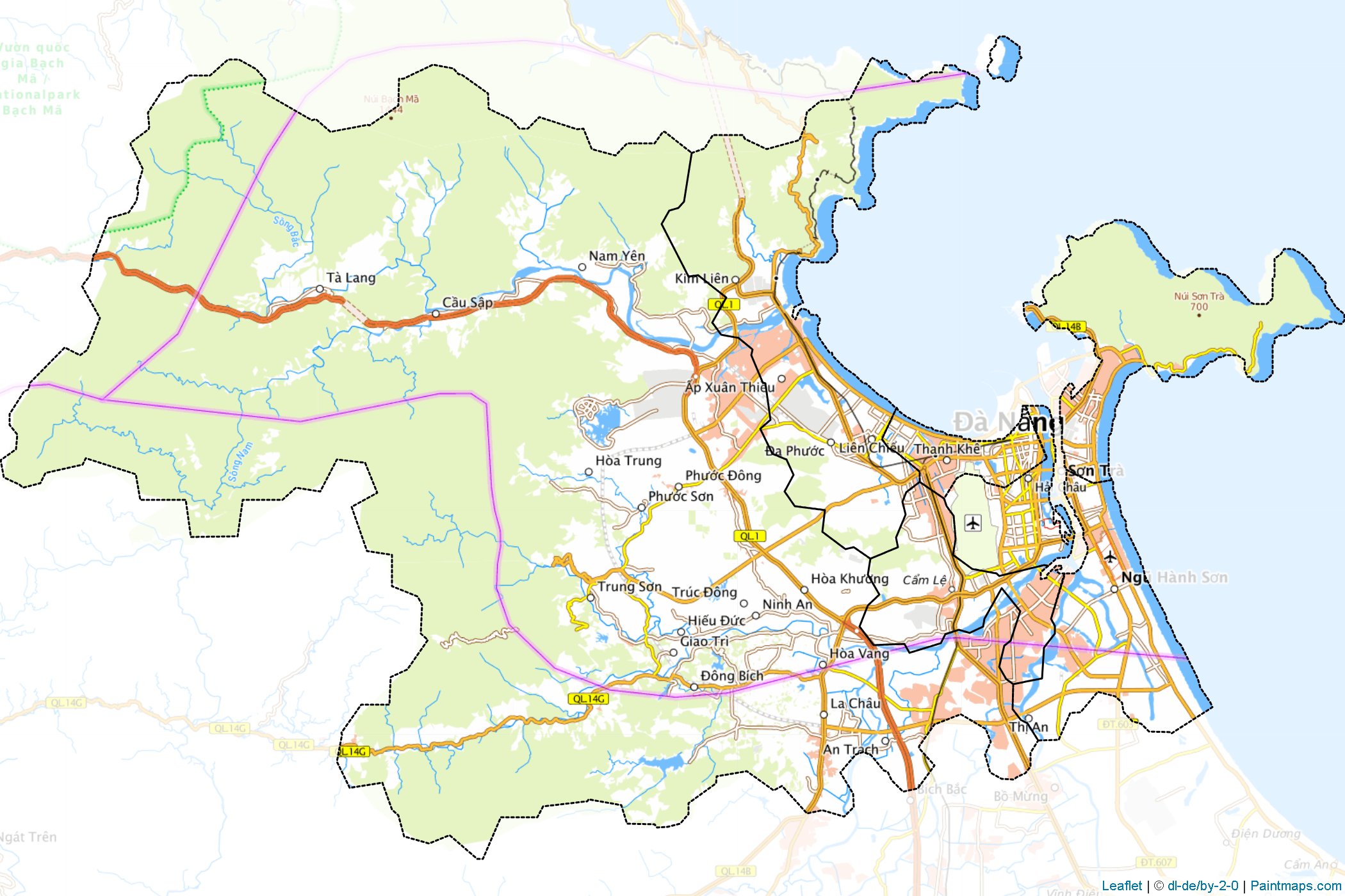 Muestras de recorte de mapas Đà Nẵng (Vietnam)-1