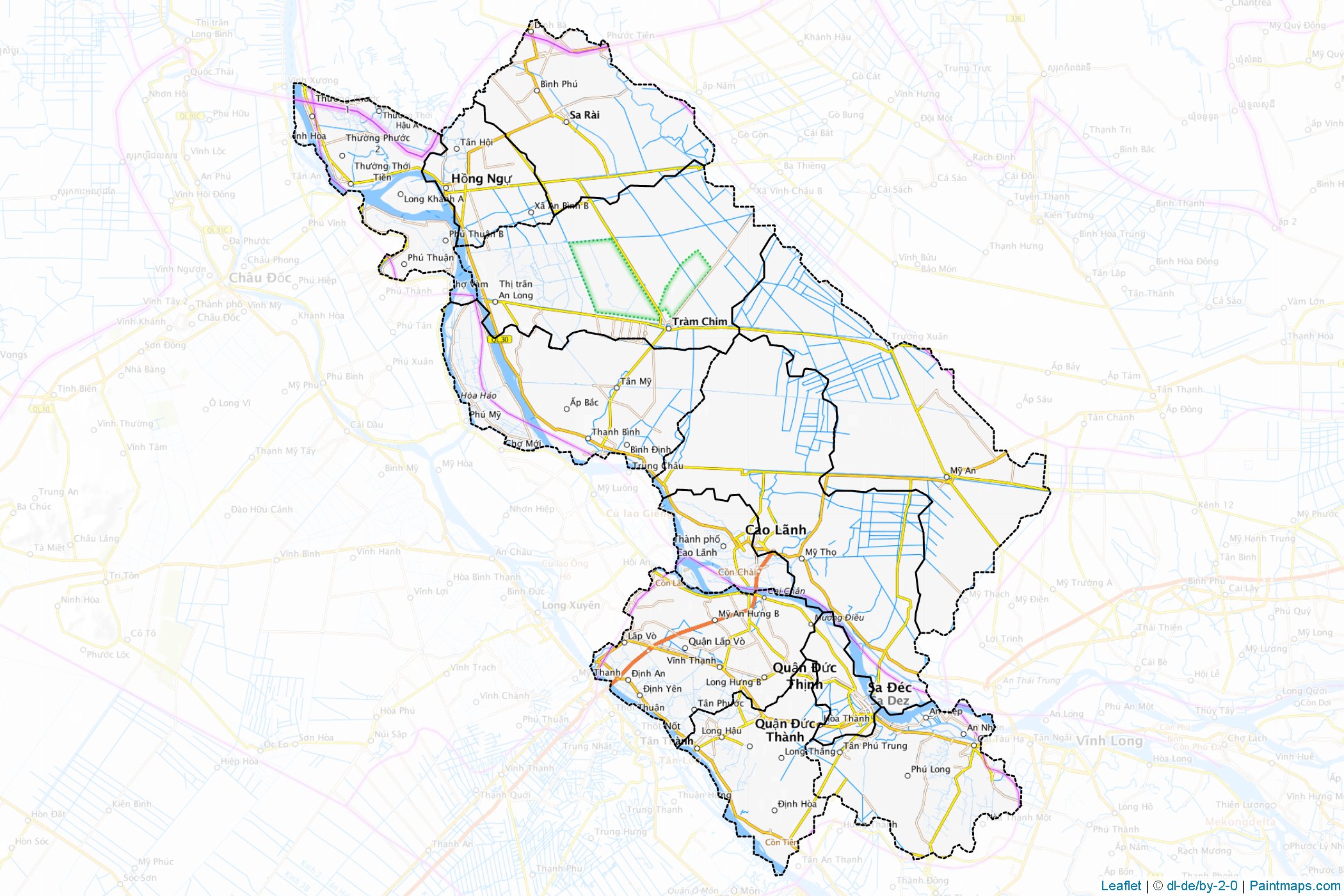 Dong Thap (Vietnam) Map Cropping Samples-1