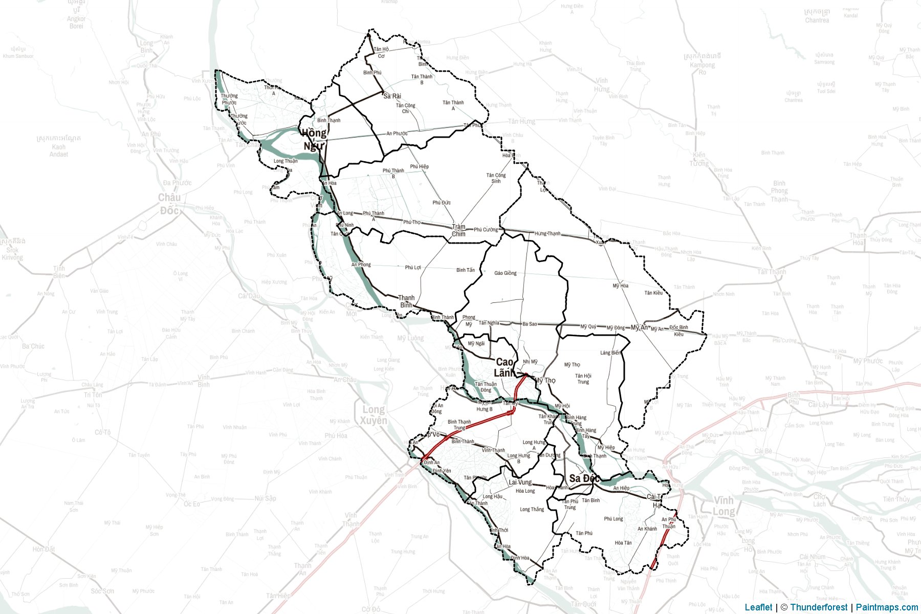 Dong Thap (Vietnam) Map Cropping Samples-2