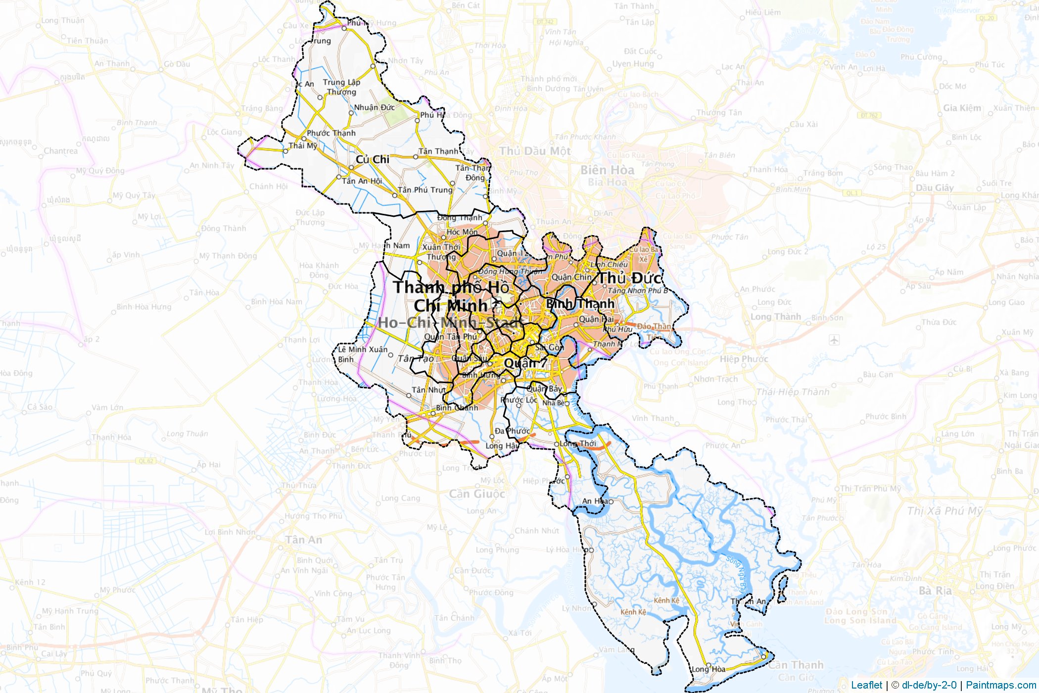 Ho Chi Minh (Vietnam) Map Cropping Samples-1