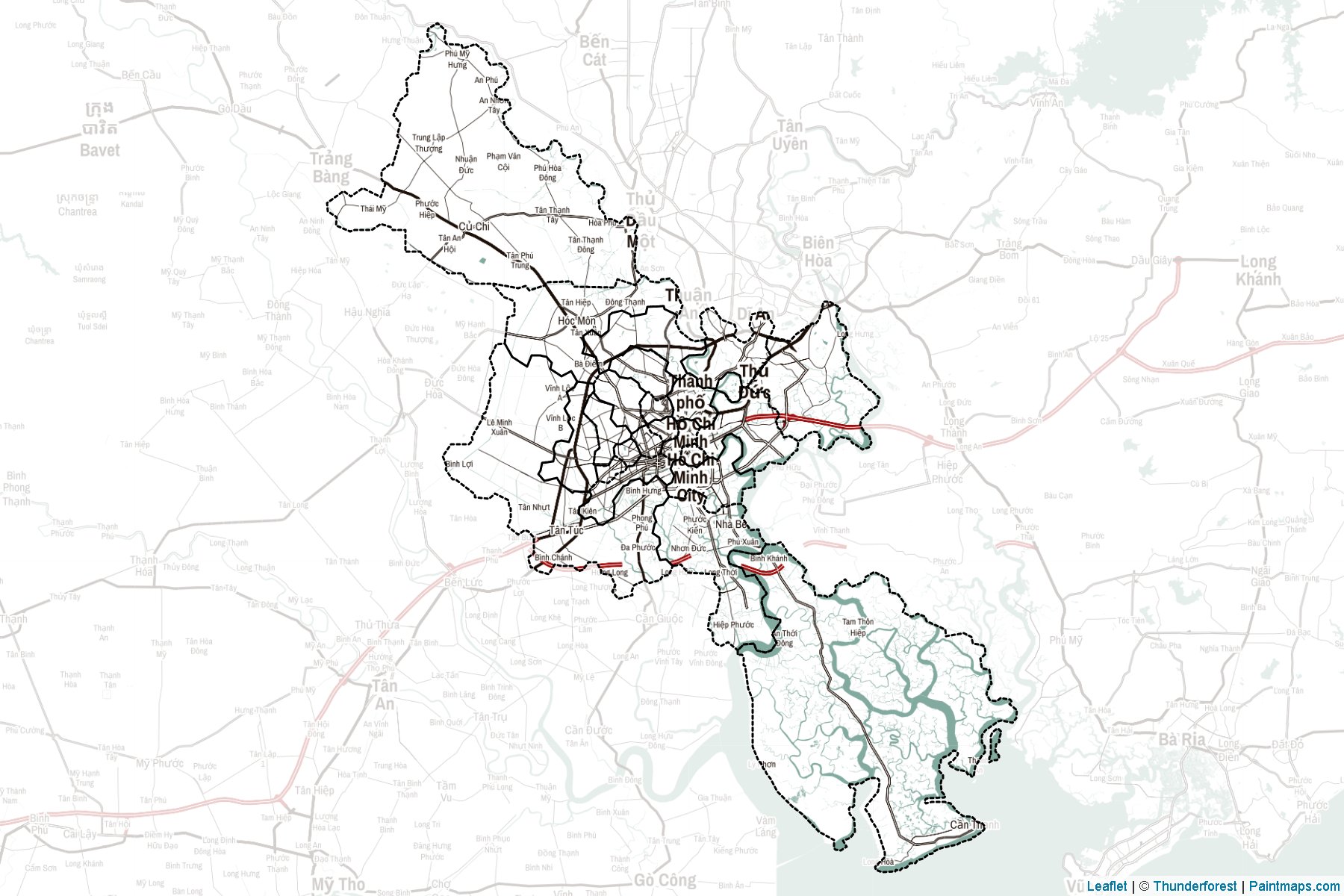 Ho Chi Minh (Vietnam) Map Cropping Samples-2