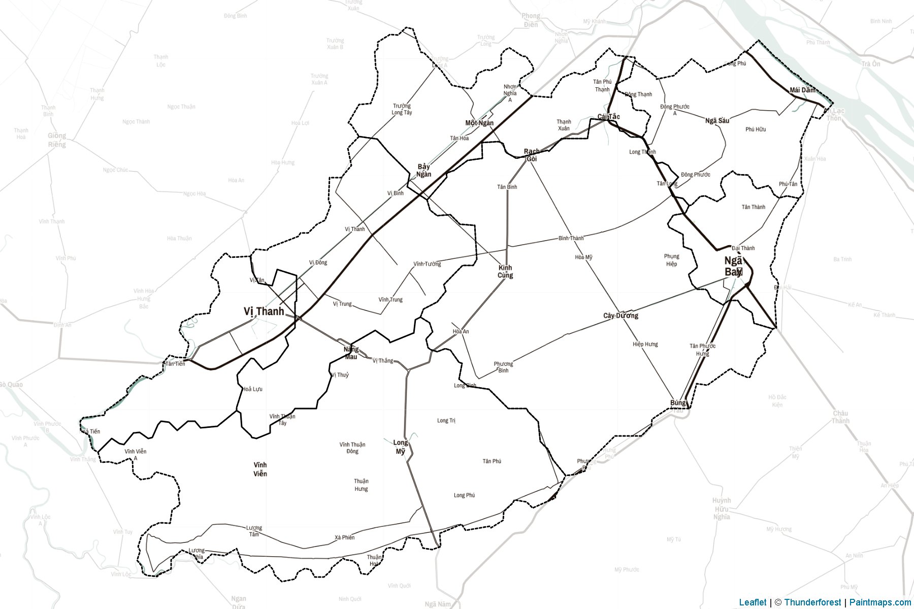 Hau Giang (Vietnam) Map Cropping Samples-2