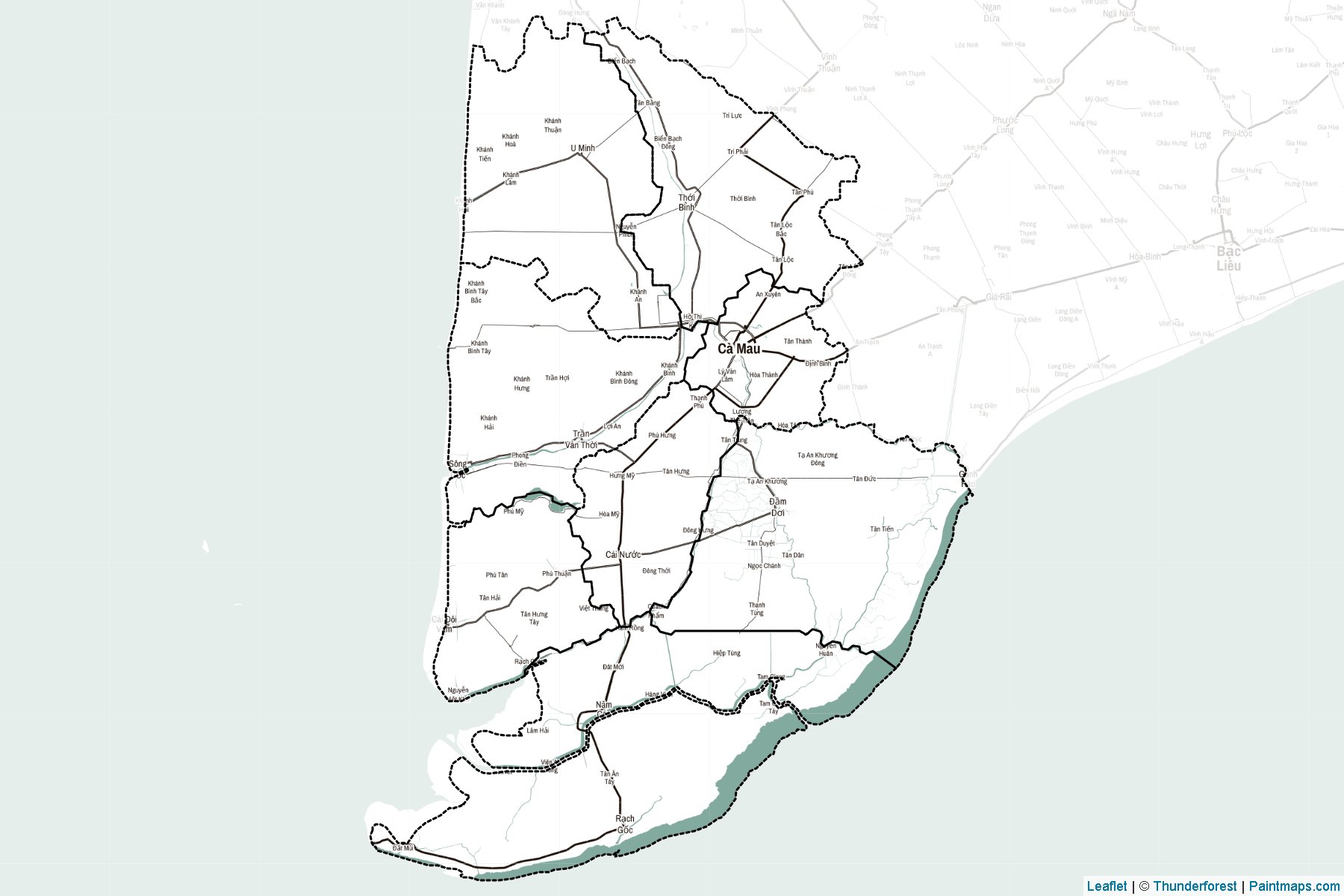 Ca Mau (Vietnam) Map Cropping Samples-2