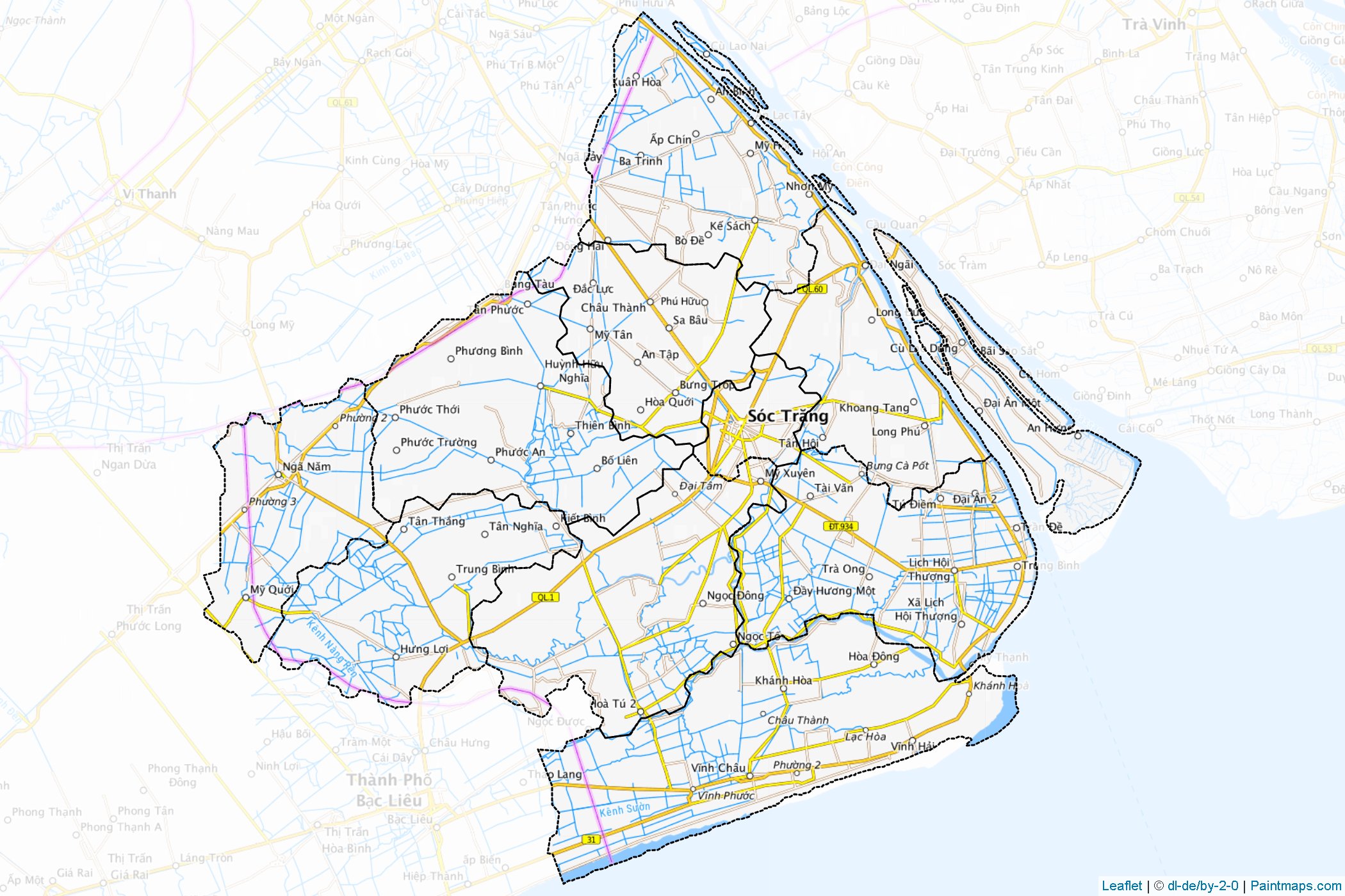 Soc Trang (Vietnam) Map Cropping Samples-1