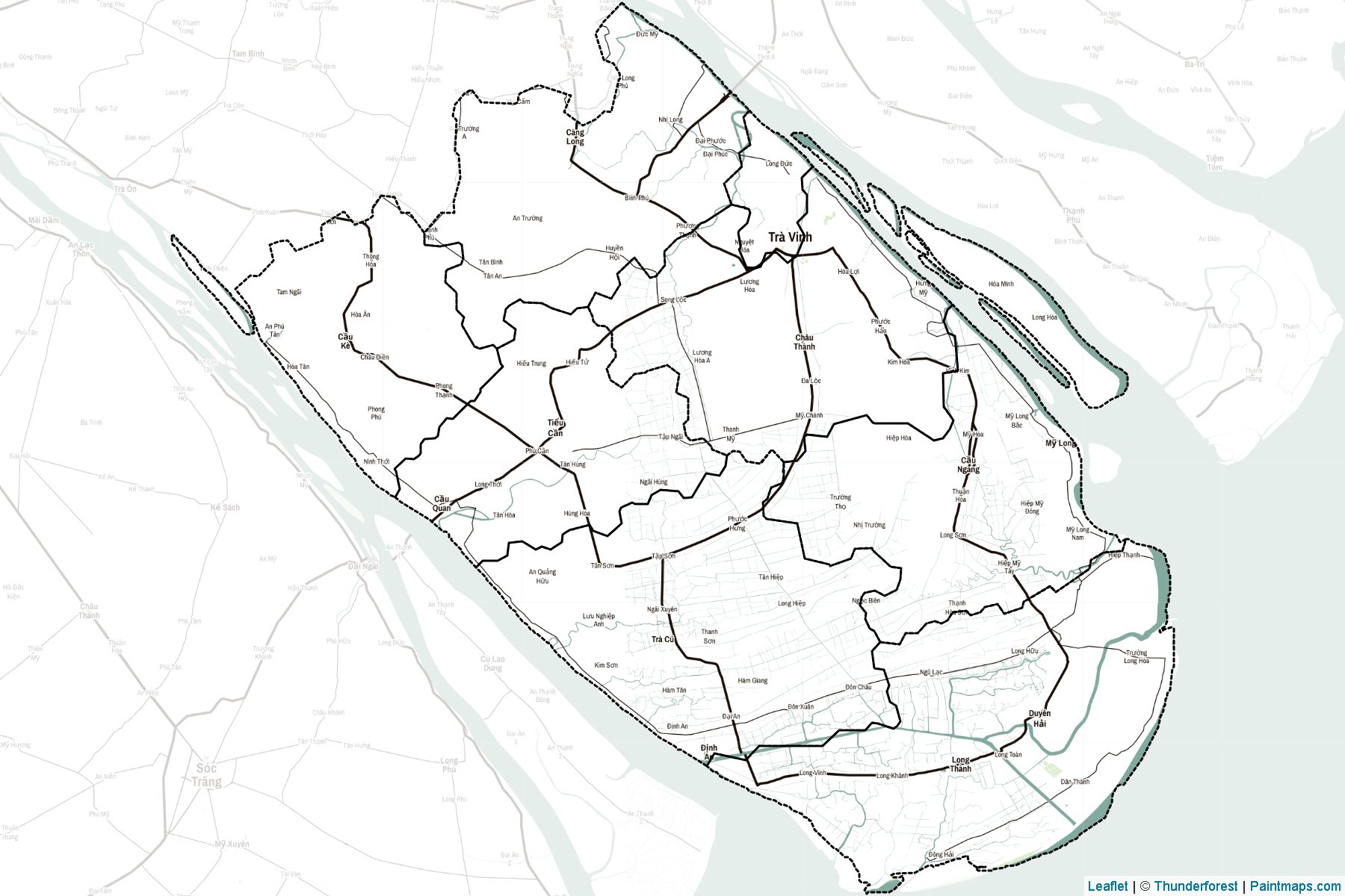 Tra Vinh (Vietnam) Map Cropping Samples-2