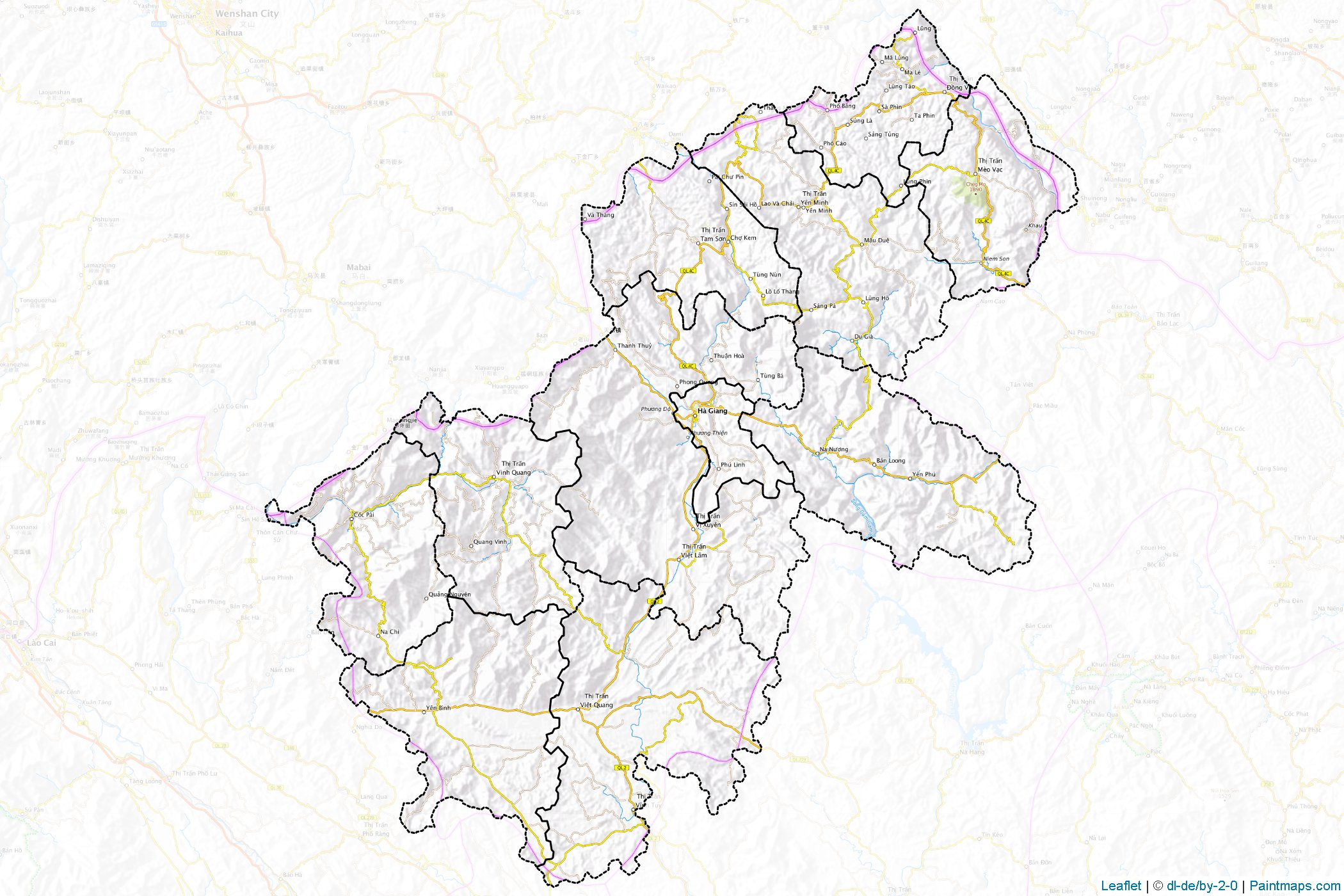 Ha Giang (Vietnam) Map Cropping Samples-1