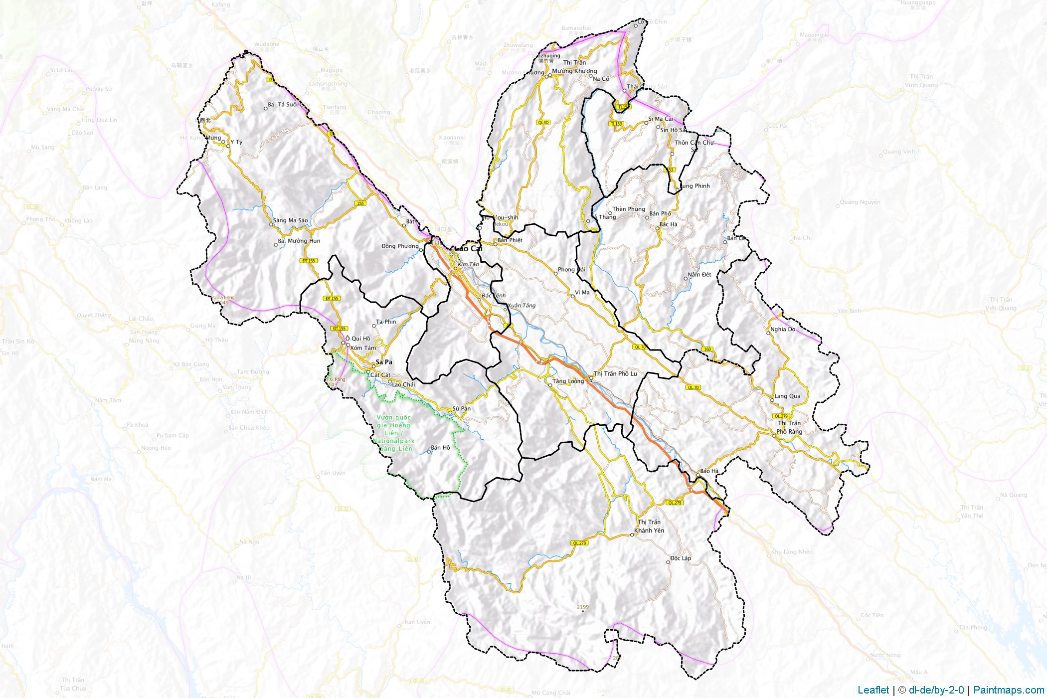 Lao Cai (Vietnam) Map Cropping Samples-1