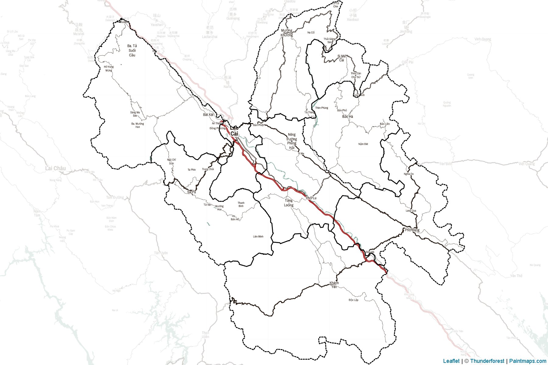 Lao Cai (Vietnam) Map Cropping Samples-2