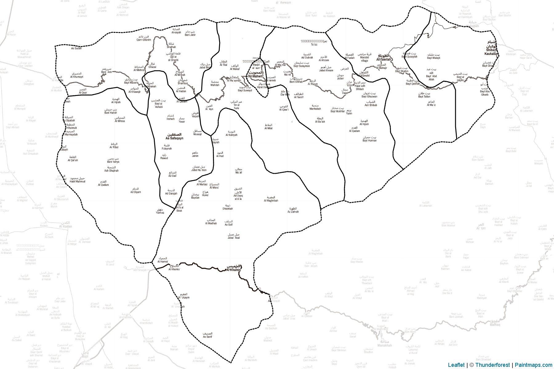 El Mahvit ili (Yemen) Haritası Örnekleri-2