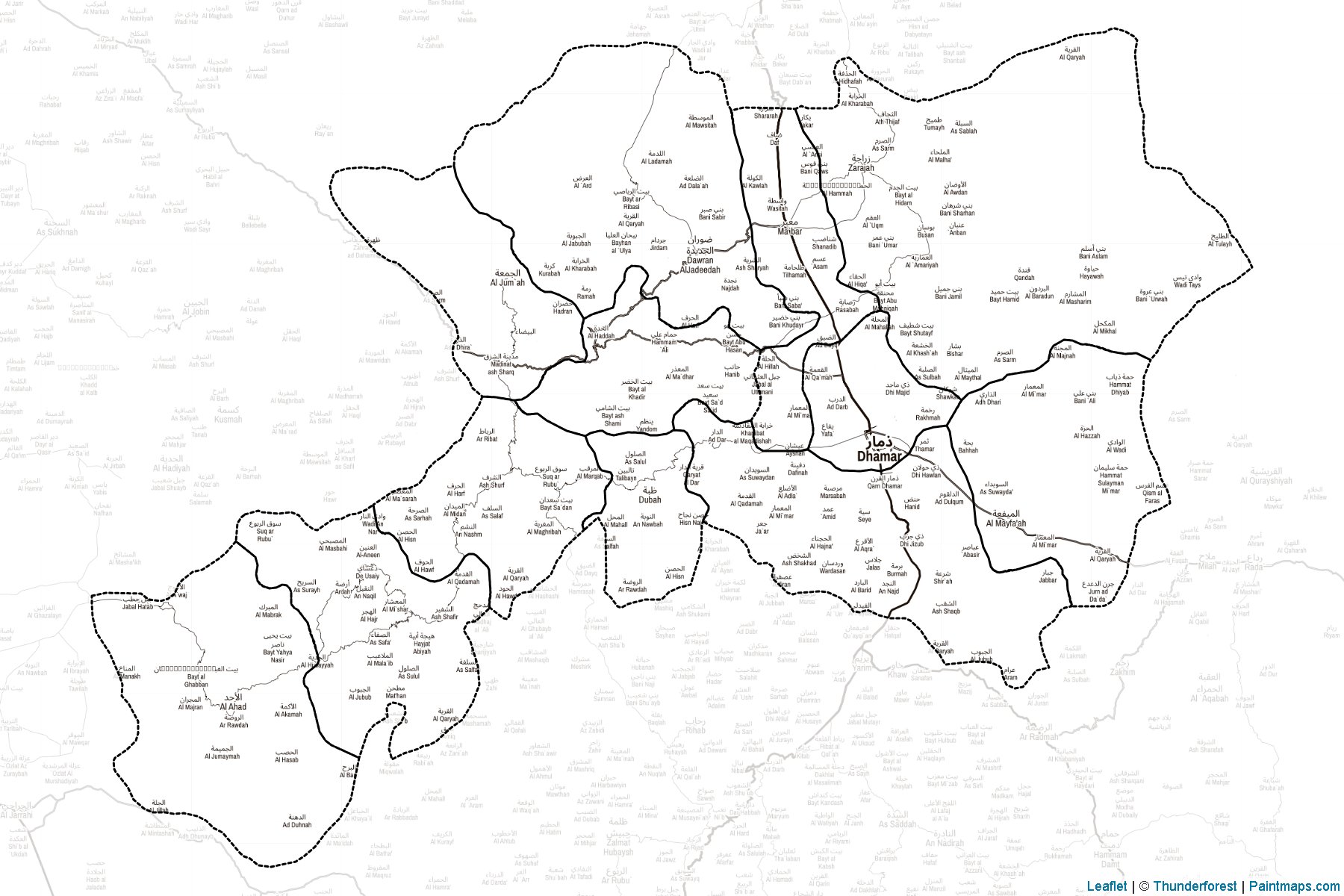 Muestras de recorte de mapas Dhamar (Yemen)-2