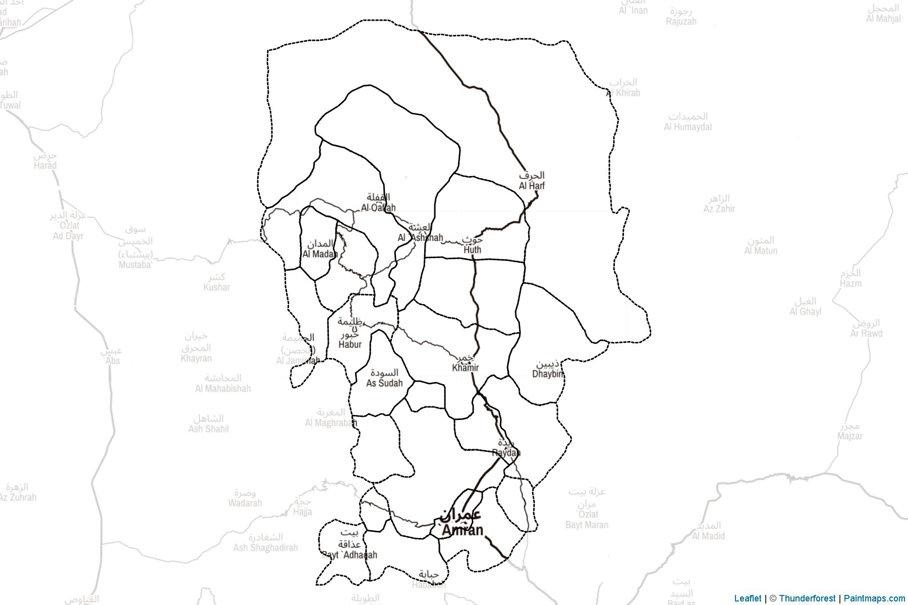 Muestras de recorte de mapas Amran (Yemen)-2