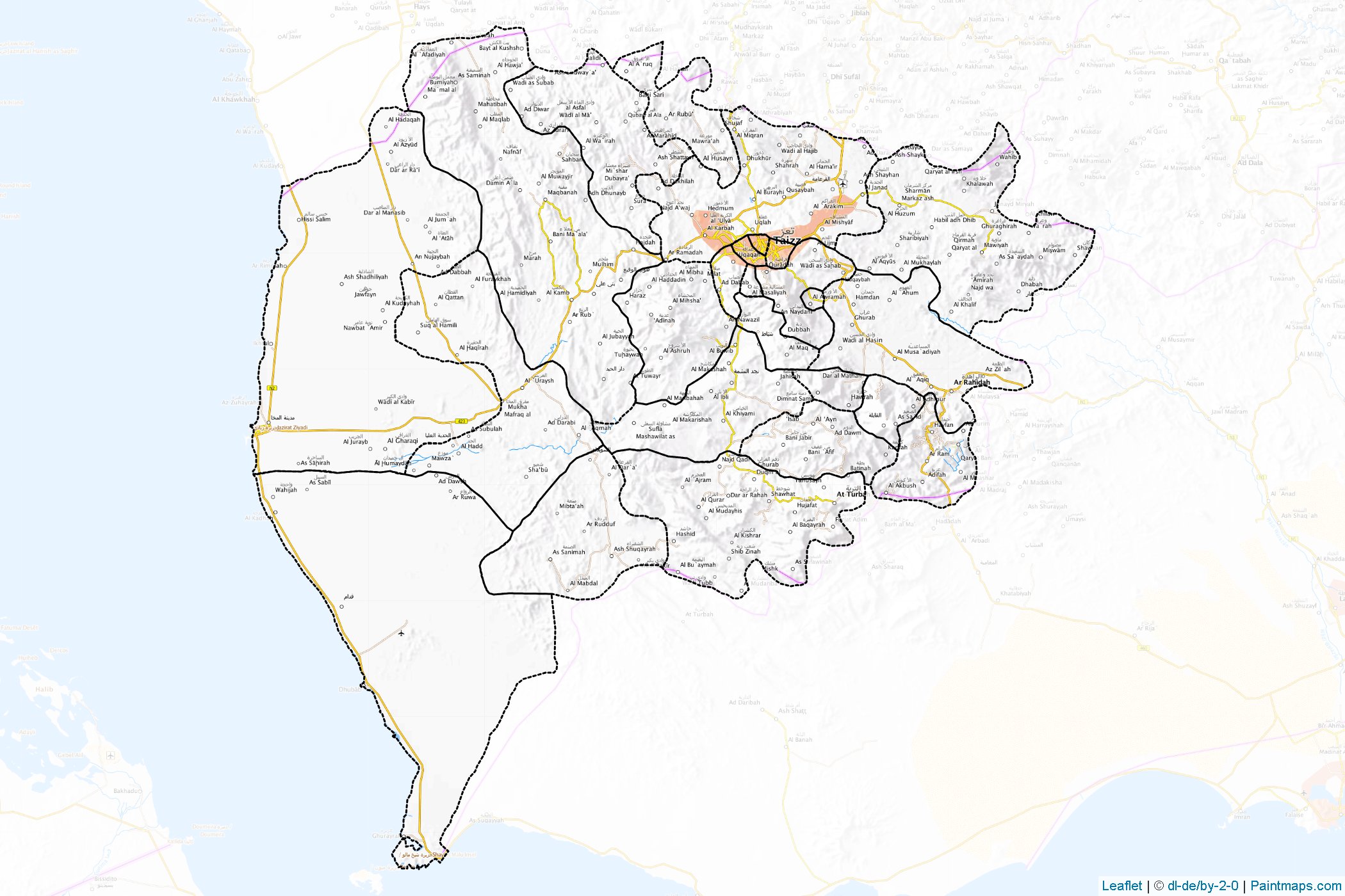 Ta`izz (Yemen) Map Cropping Samples-1