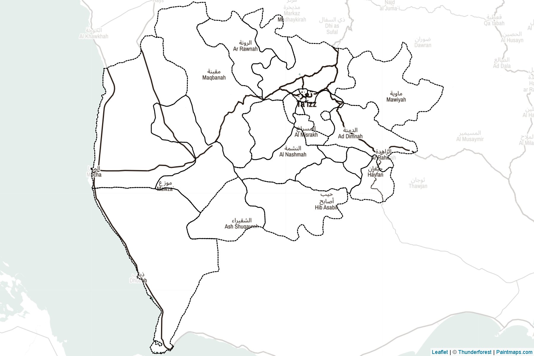 Ta`izz (Yemen) Map Cropping Samples-2