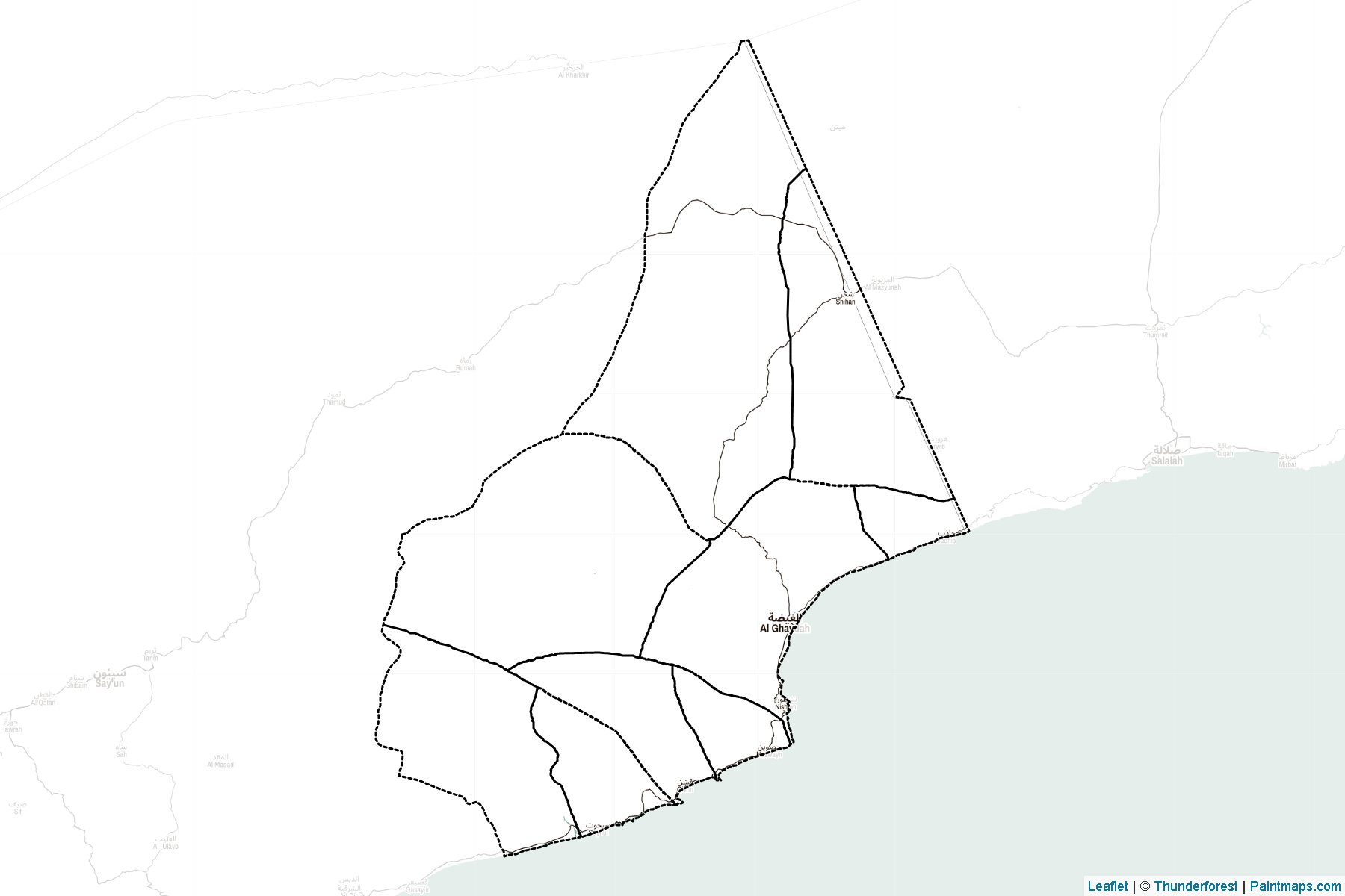 Al Mahrah (Yemen) Map Cropping Samples-2