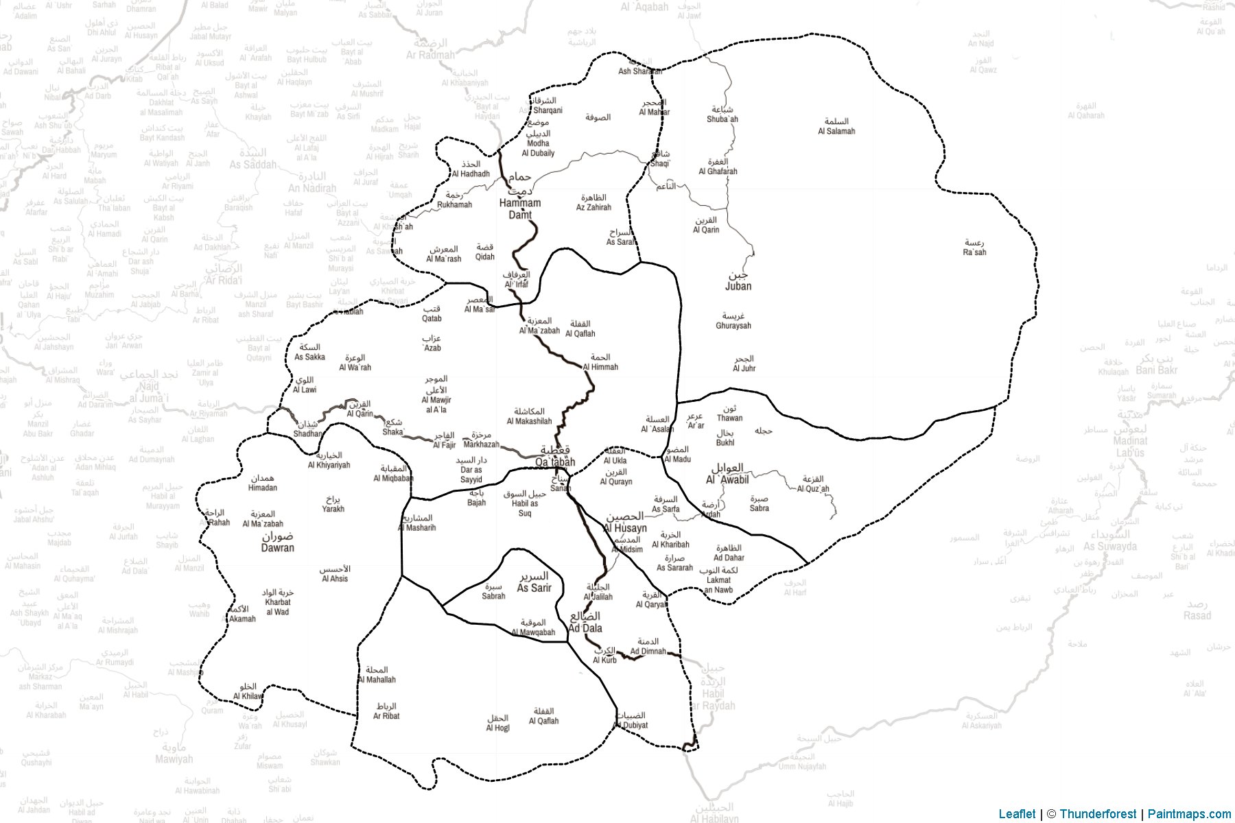 Muestras de recorte de mapas Al Dali' (Yemen)-2