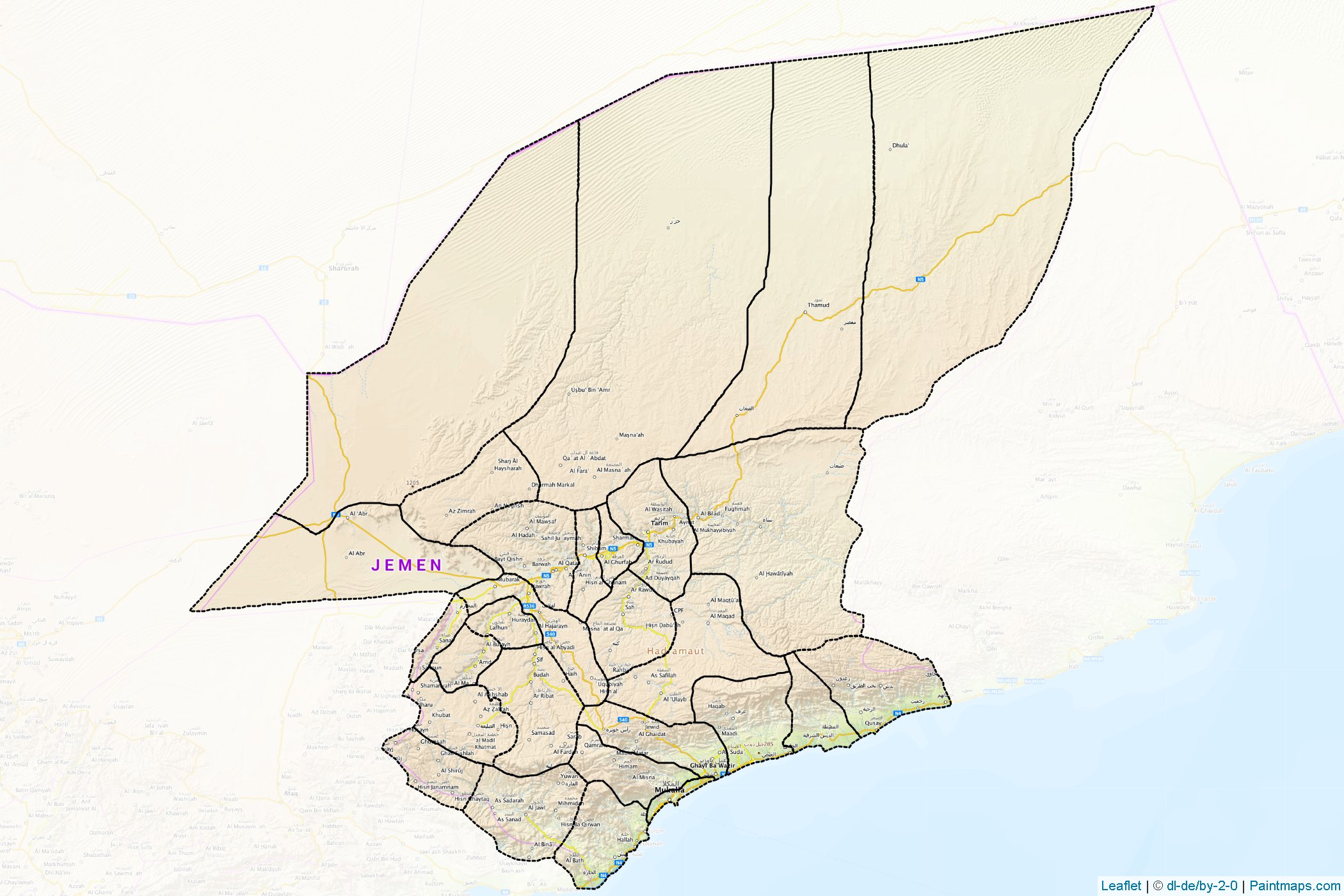 Hadramut ili (Yemen) Haritası Örnekleri-1