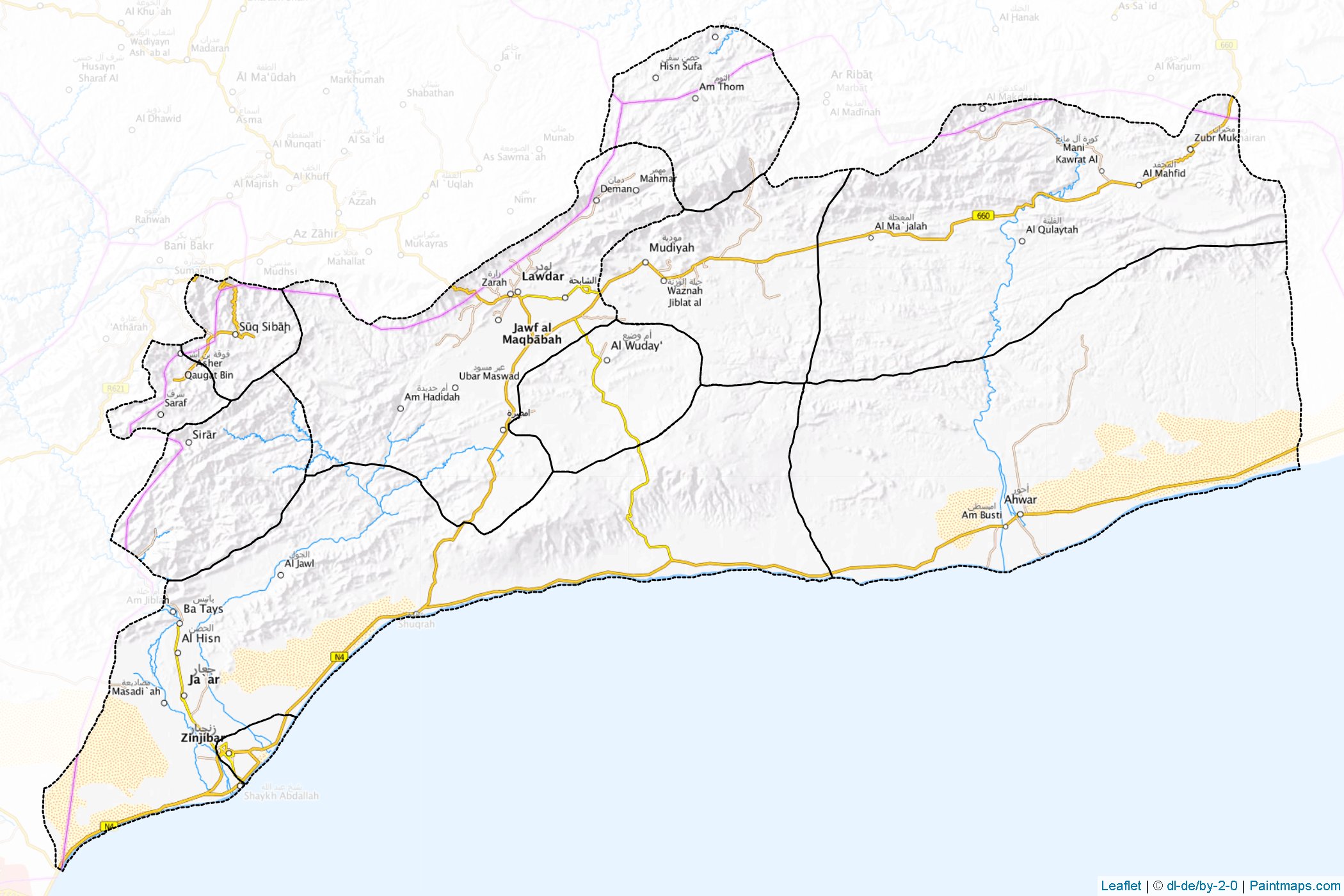 Abyan ili (Yemen) Haritası Örnekleri-1