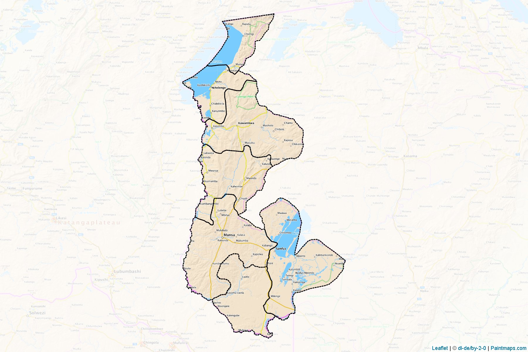 Muestras de recorte de mapas Luapula (Zambia)-1