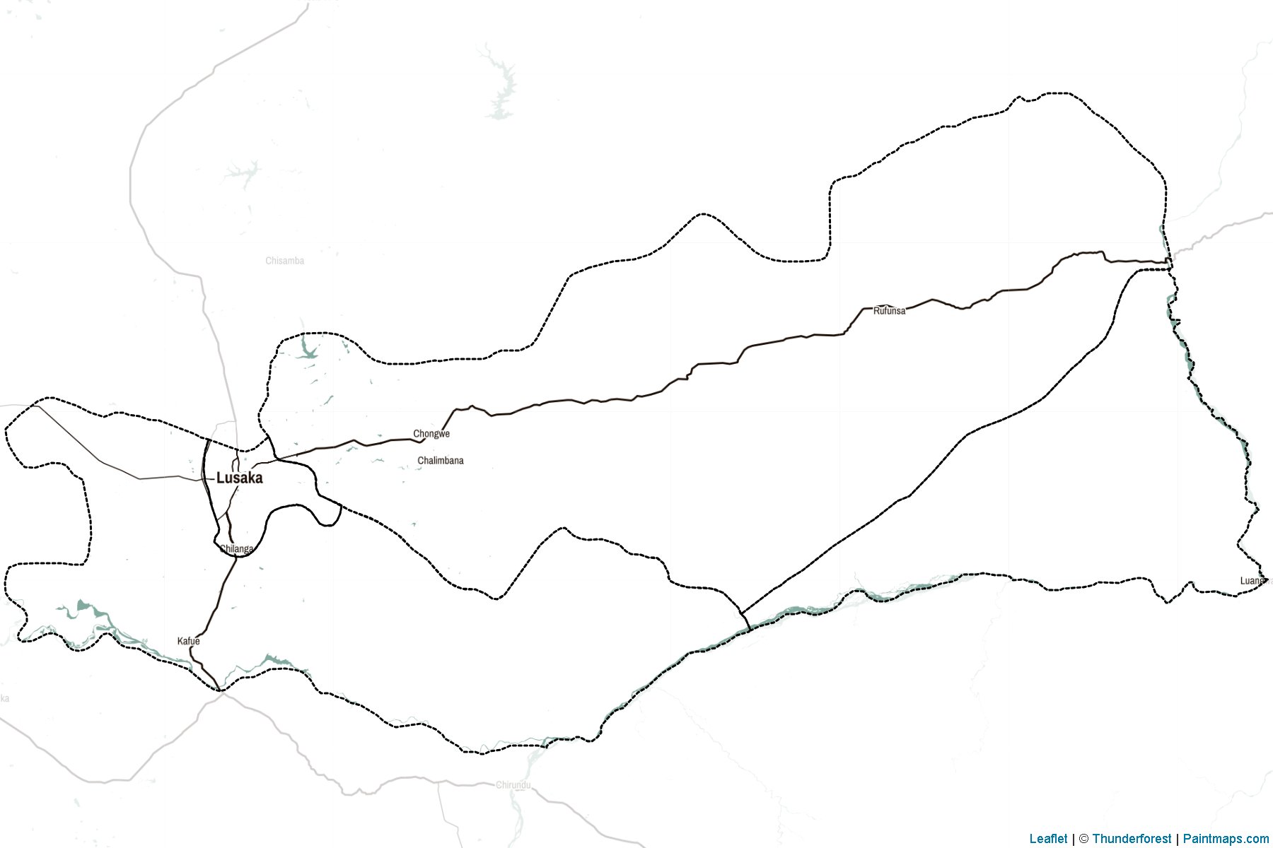 Muestras de recorte de mapas Lusaka (Zambia)-2