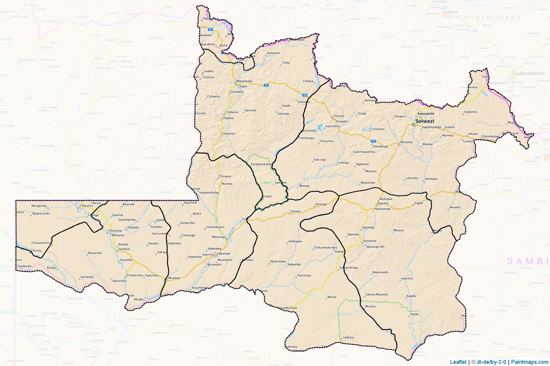 Muestras de recorte de mapas North-Western (Zambia)-1