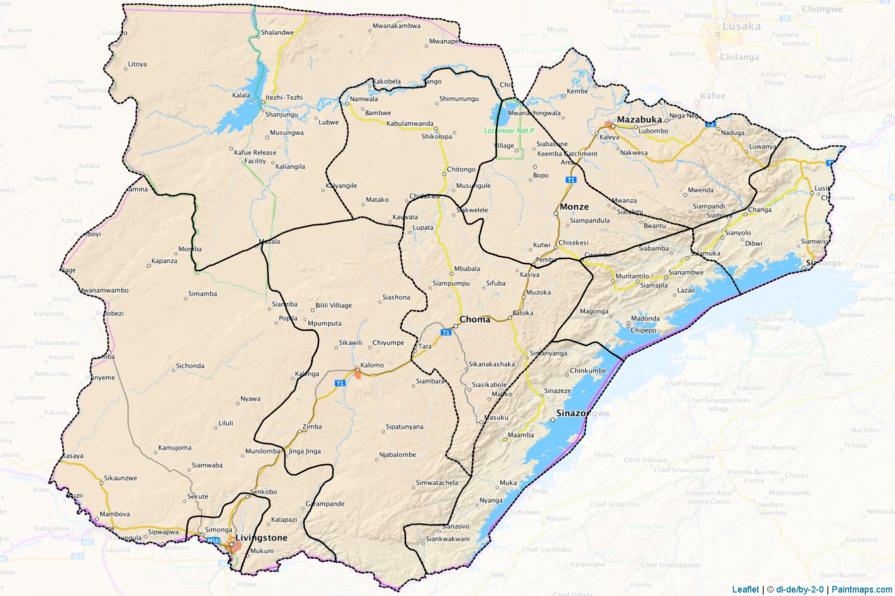 Muestras de recorte de mapas Southern (Zambia)-1