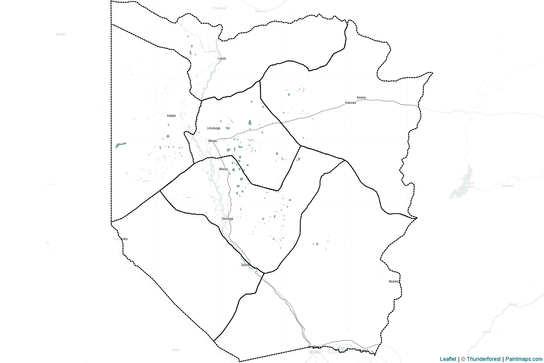 Muestras de recorte de mapas Western (Zambia)-2