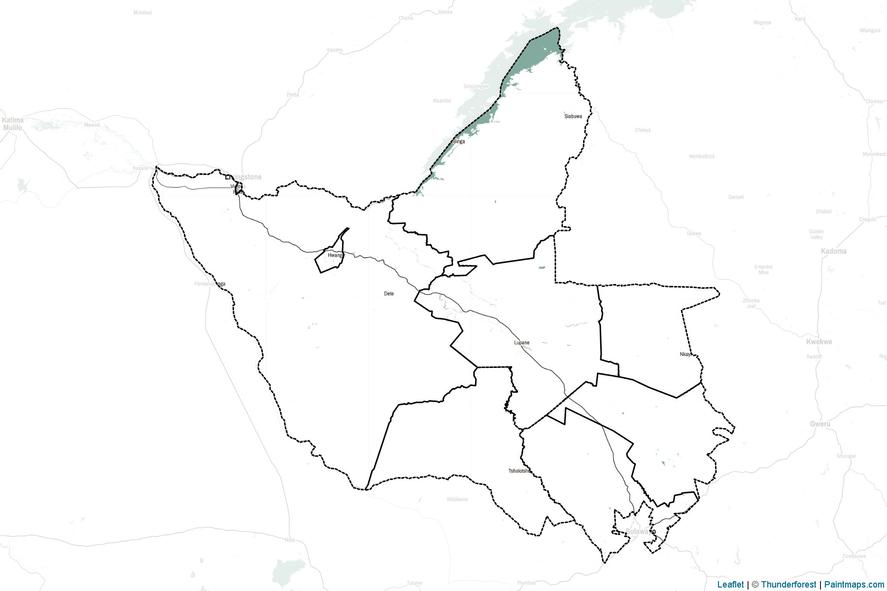 Matabeleland North (Zimbabwe) Map Cropping Samples-2