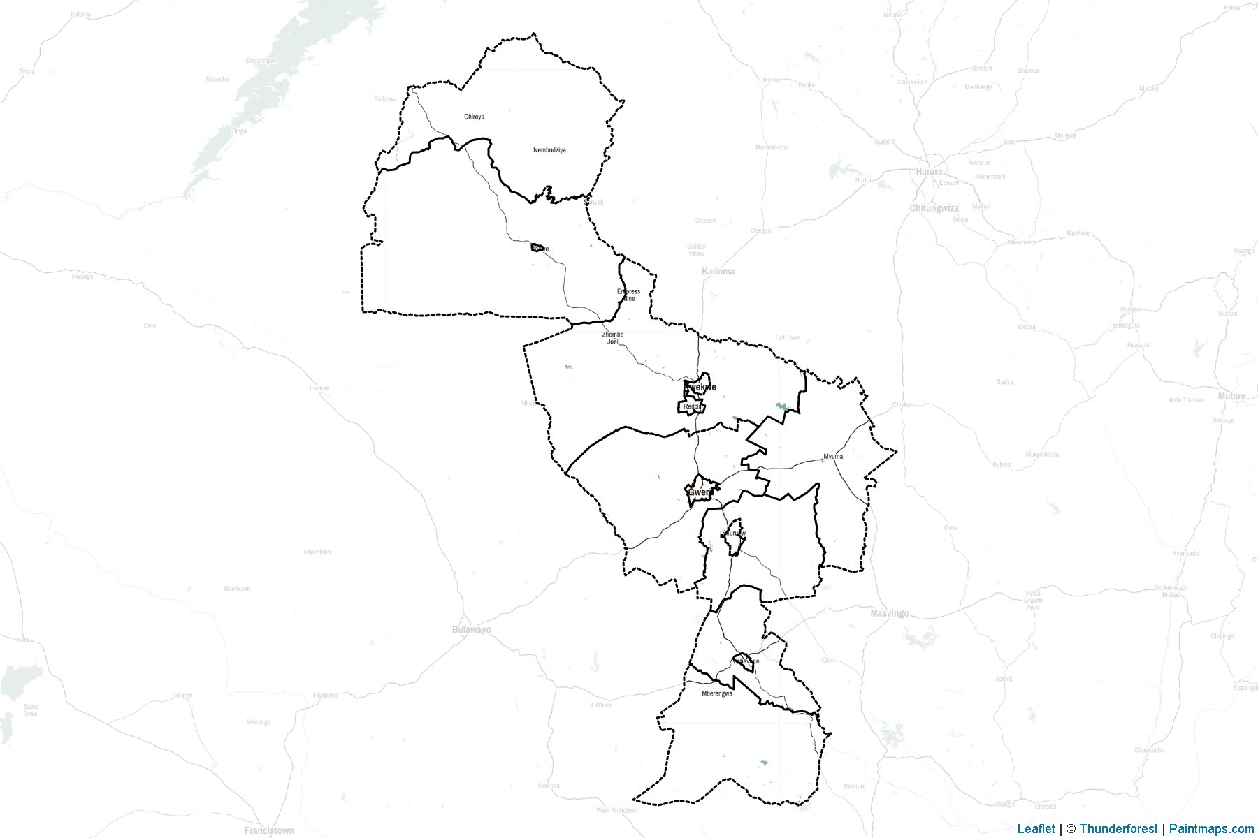 Midlands (Zimbabve) Haritası Örnekleri-2