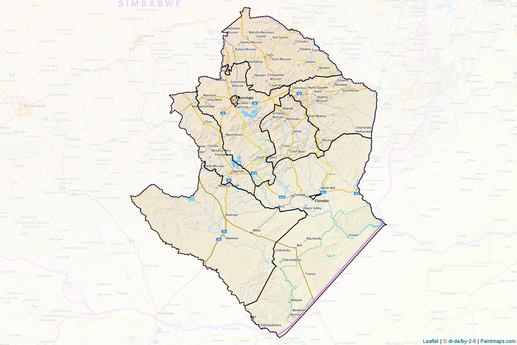 Masvingo (Zimbabwe) Map Cropping Samples-1