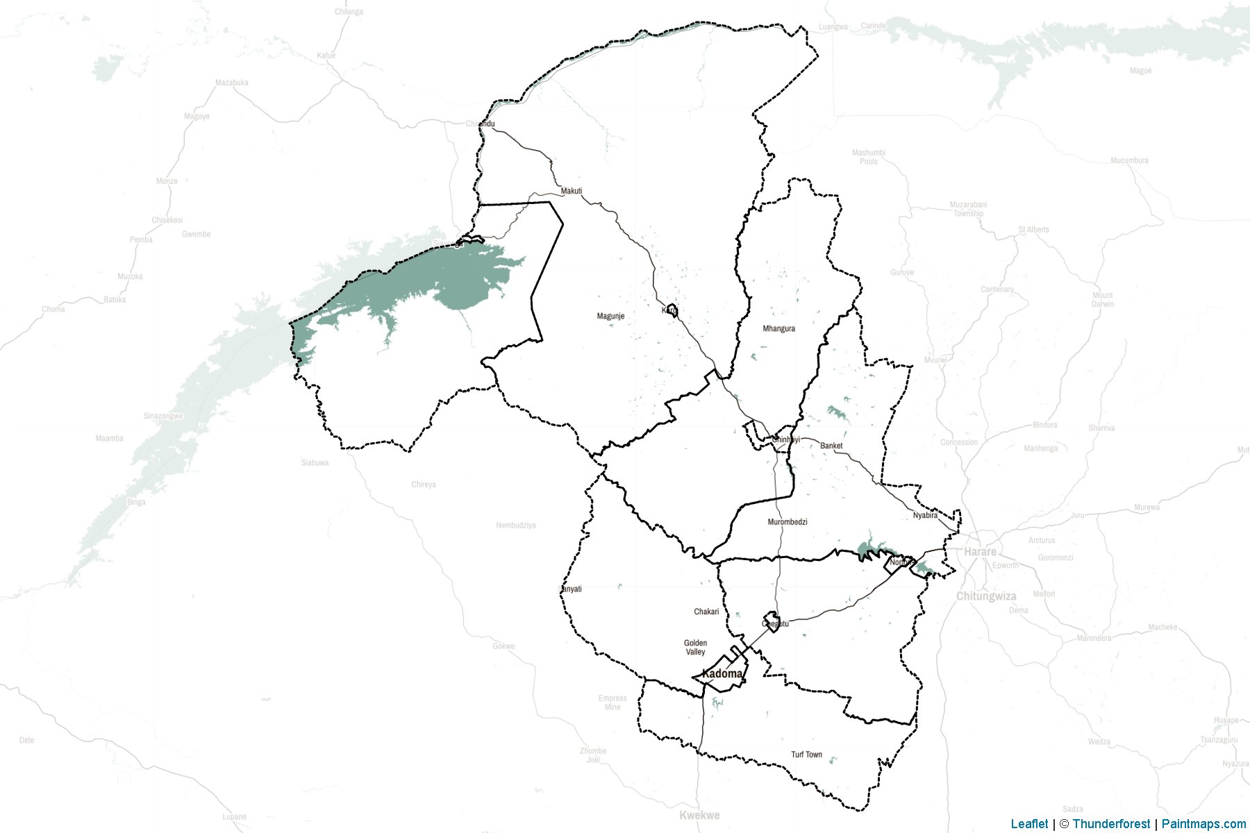 Mashonaland Batı (Zimbabve) Haritası Örnekleri-2