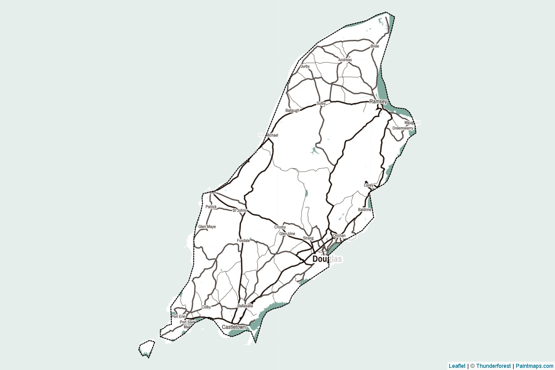 Muestras de recorte de mapas Isle of Man (Isla del hombre)-2