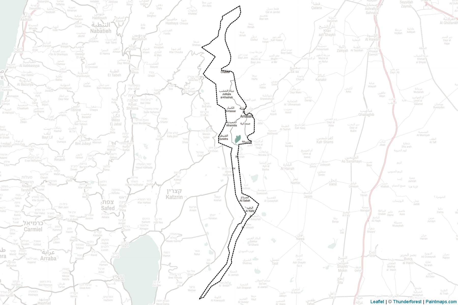 Muestras de recorte de mapas United Nations Disengagement Observer Force (Siria)-2