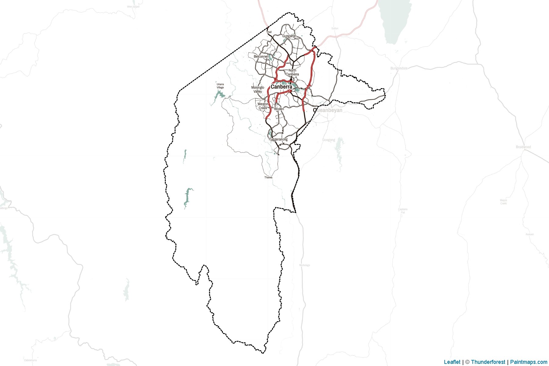 Australian Capital Territory (Australia) Map Cropping Samples-2