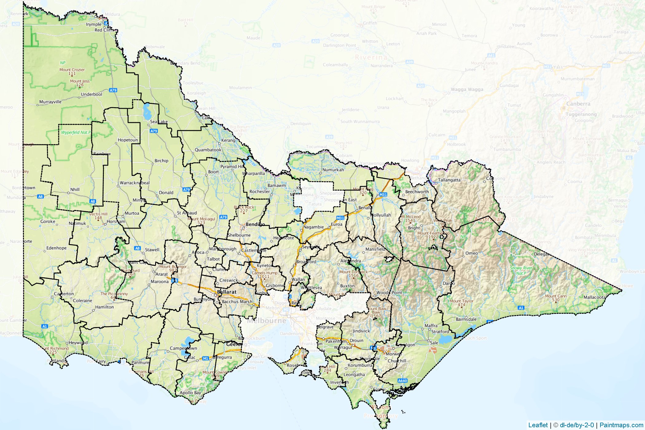 Victoria (Australia) Map Cropping Samples-1