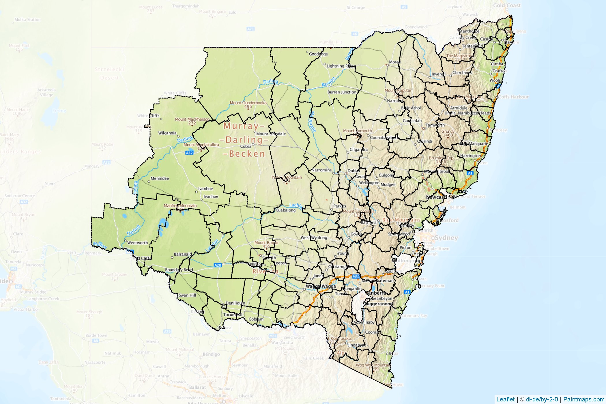 New South Wales (Australia) Map Cropping Samples-1