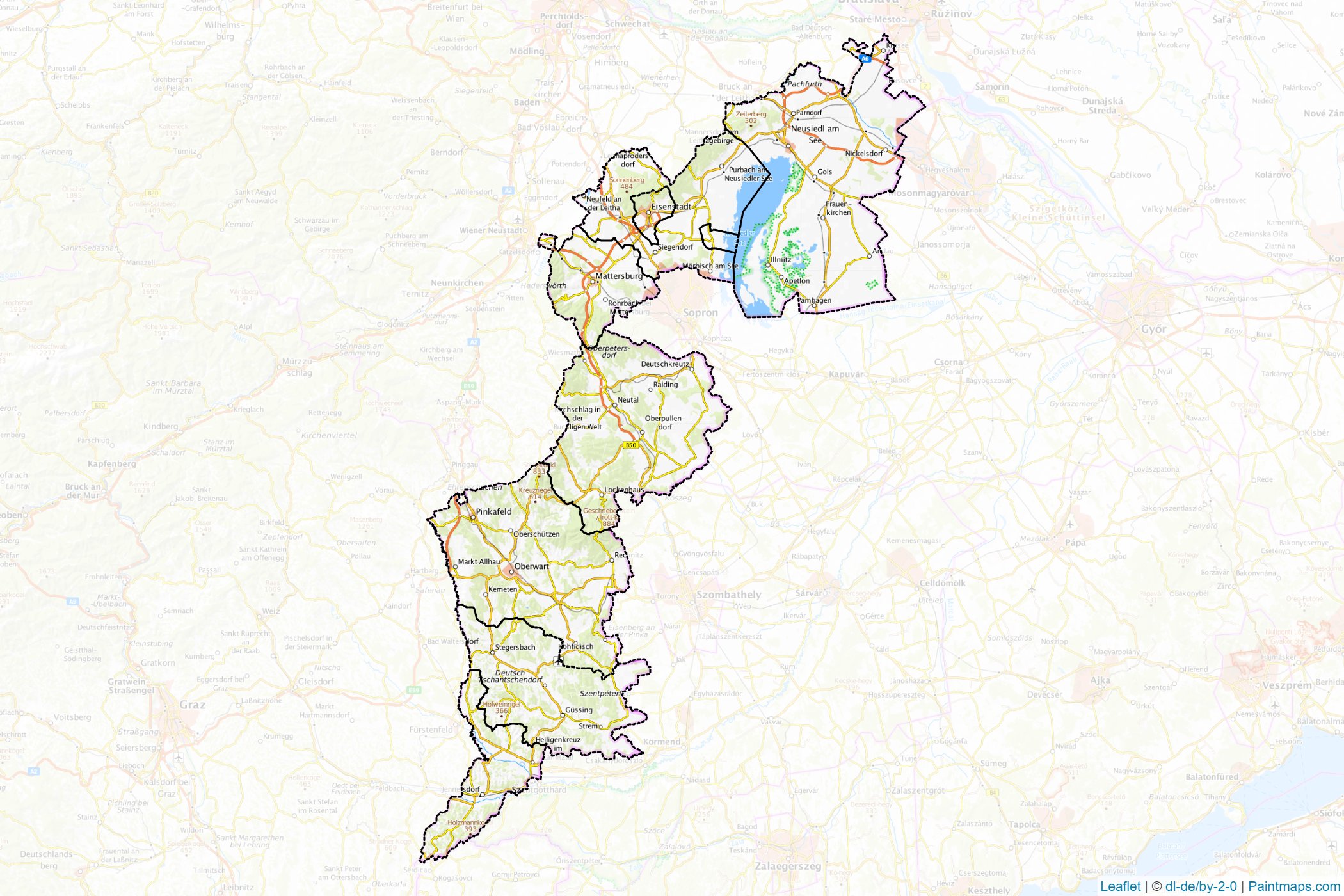 Burgenland (Austria) Map Cropping Samples-1