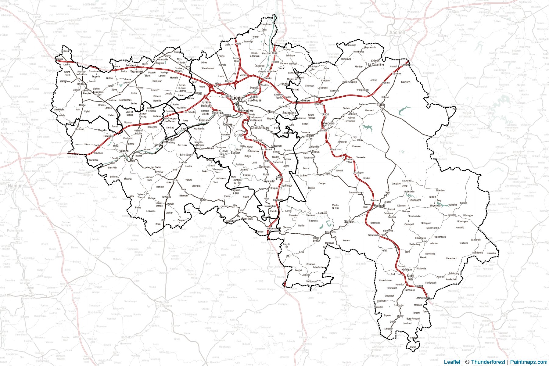 Liege (Valonya) Haritası Örnekleri-2