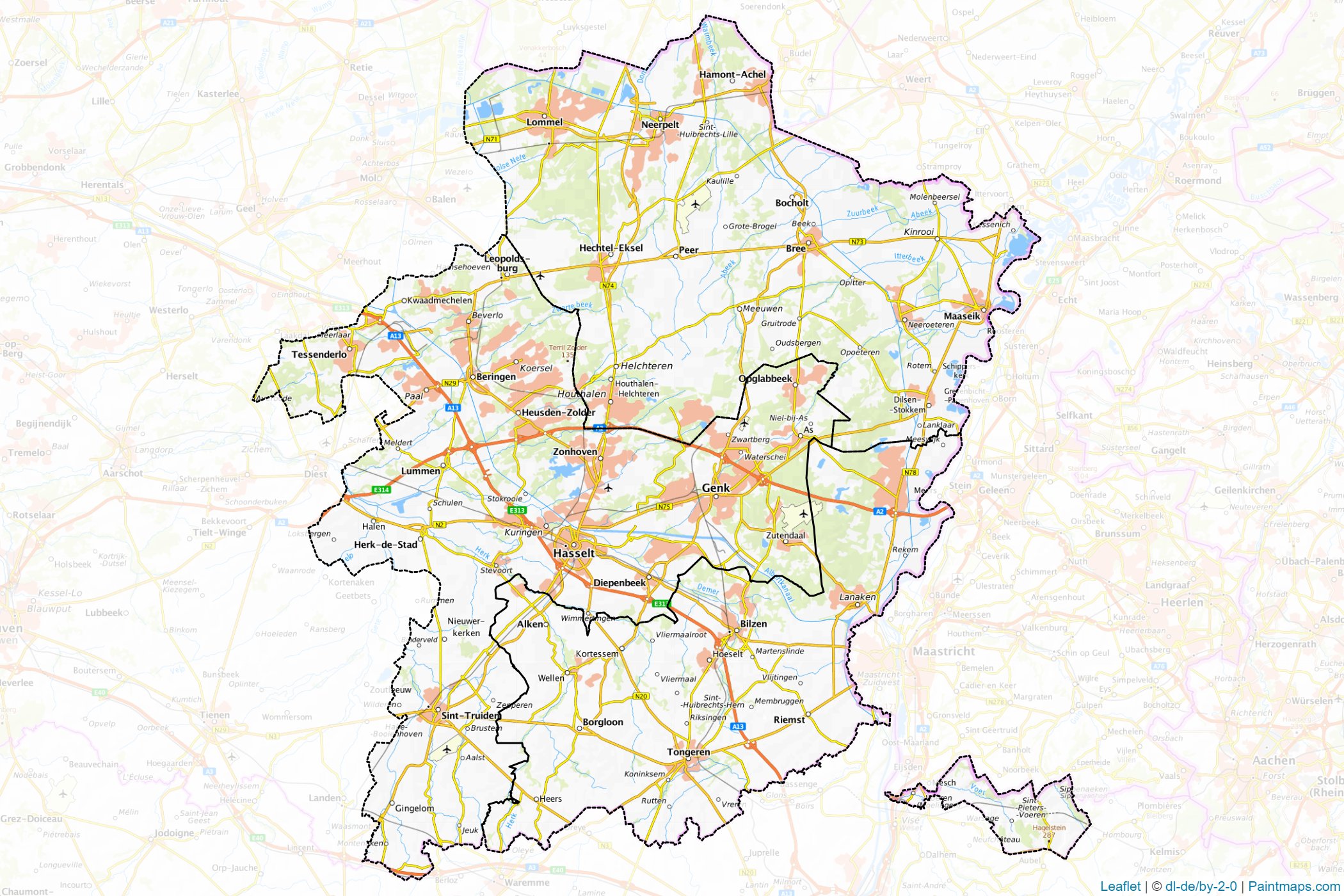 Limburg (Flaman Bölgesi) Haritası Örnekleri-1