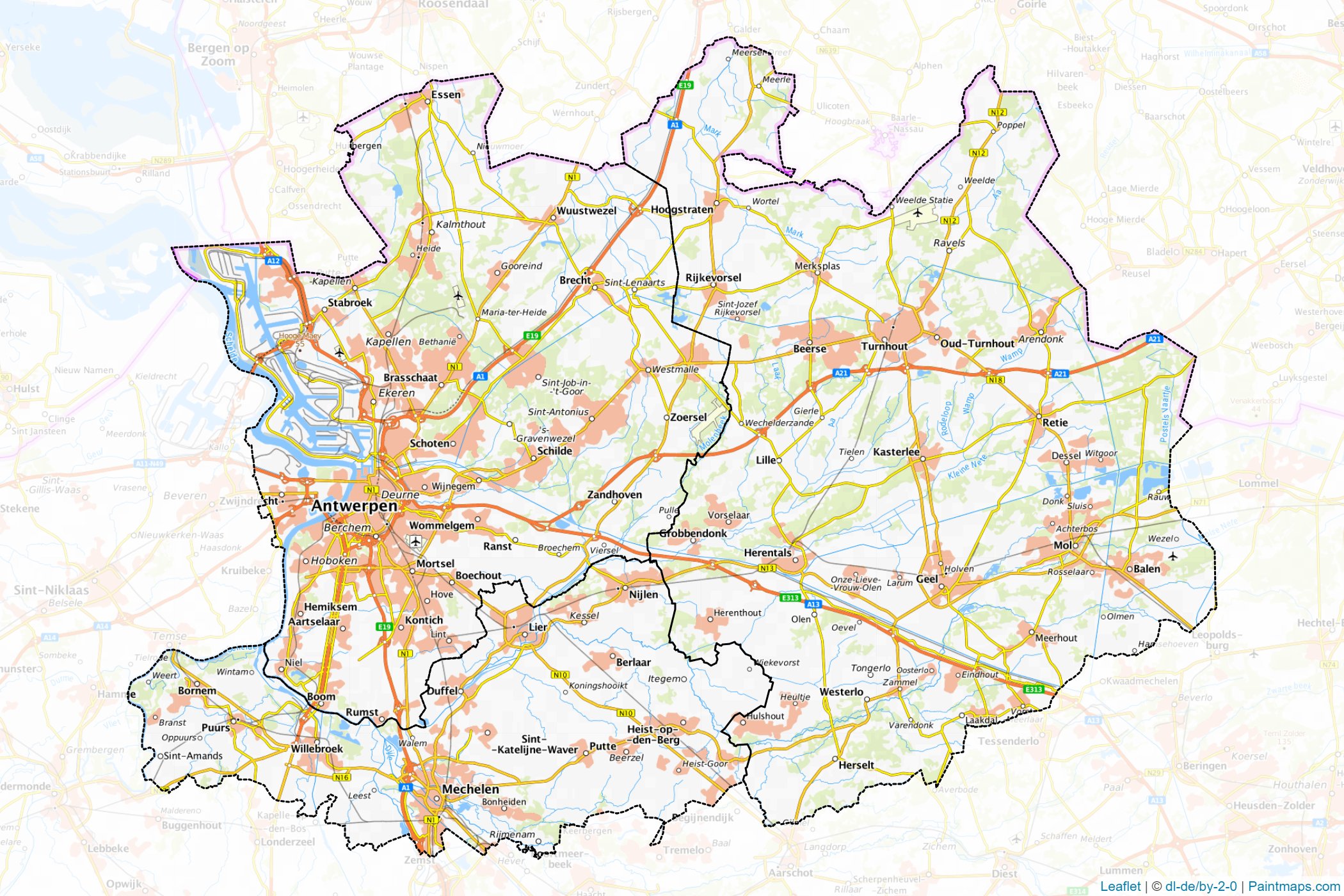 Antwerpen (Flemish Region) Map Cropping Samples-1